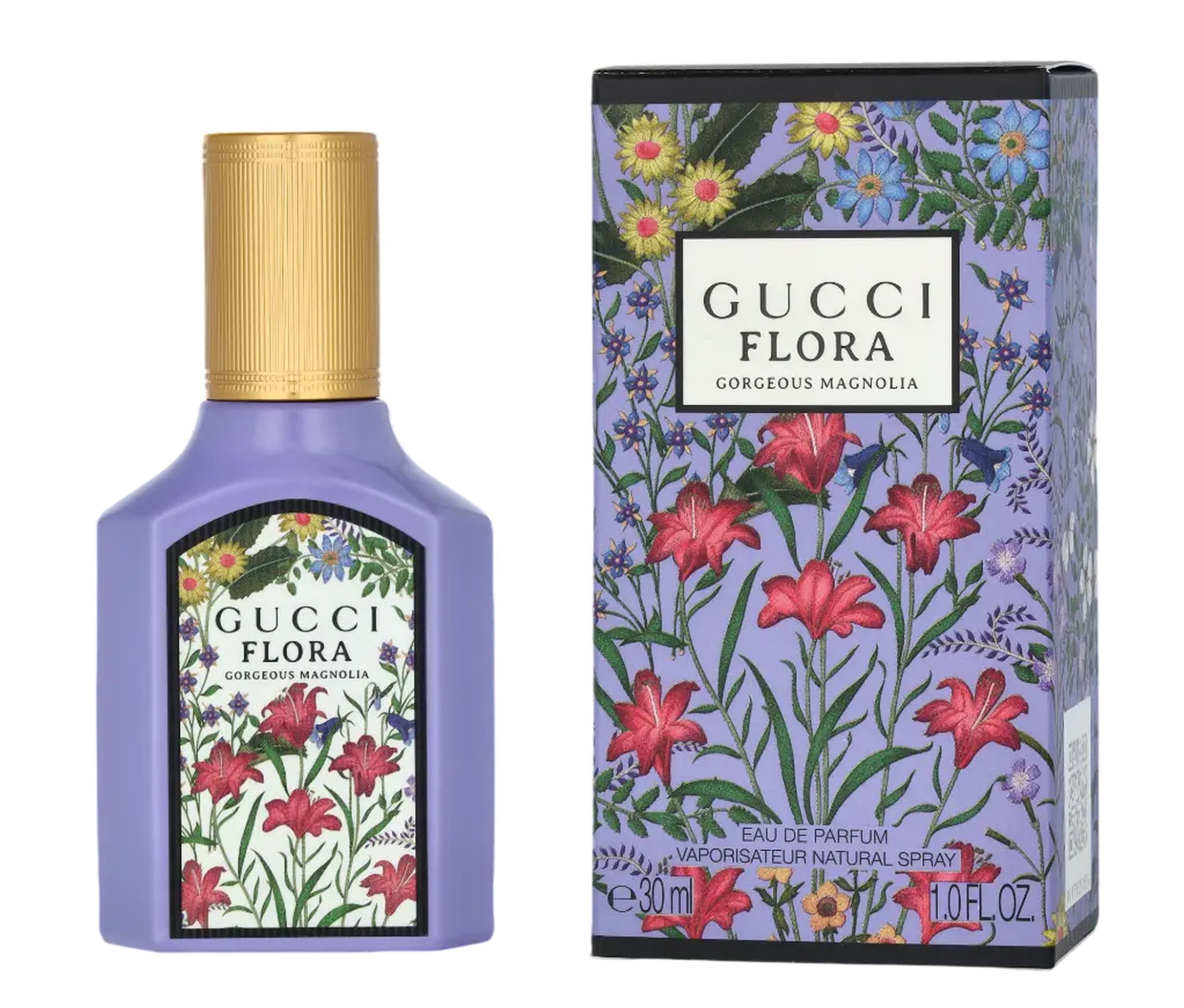 GUCCI Eau de Parfum Flora Gorgeous Magnolia EDP Damen Spray, Fruchtig-blumiger Duft mit Kokosnuss, Magnolie, Salbei und Patchouli