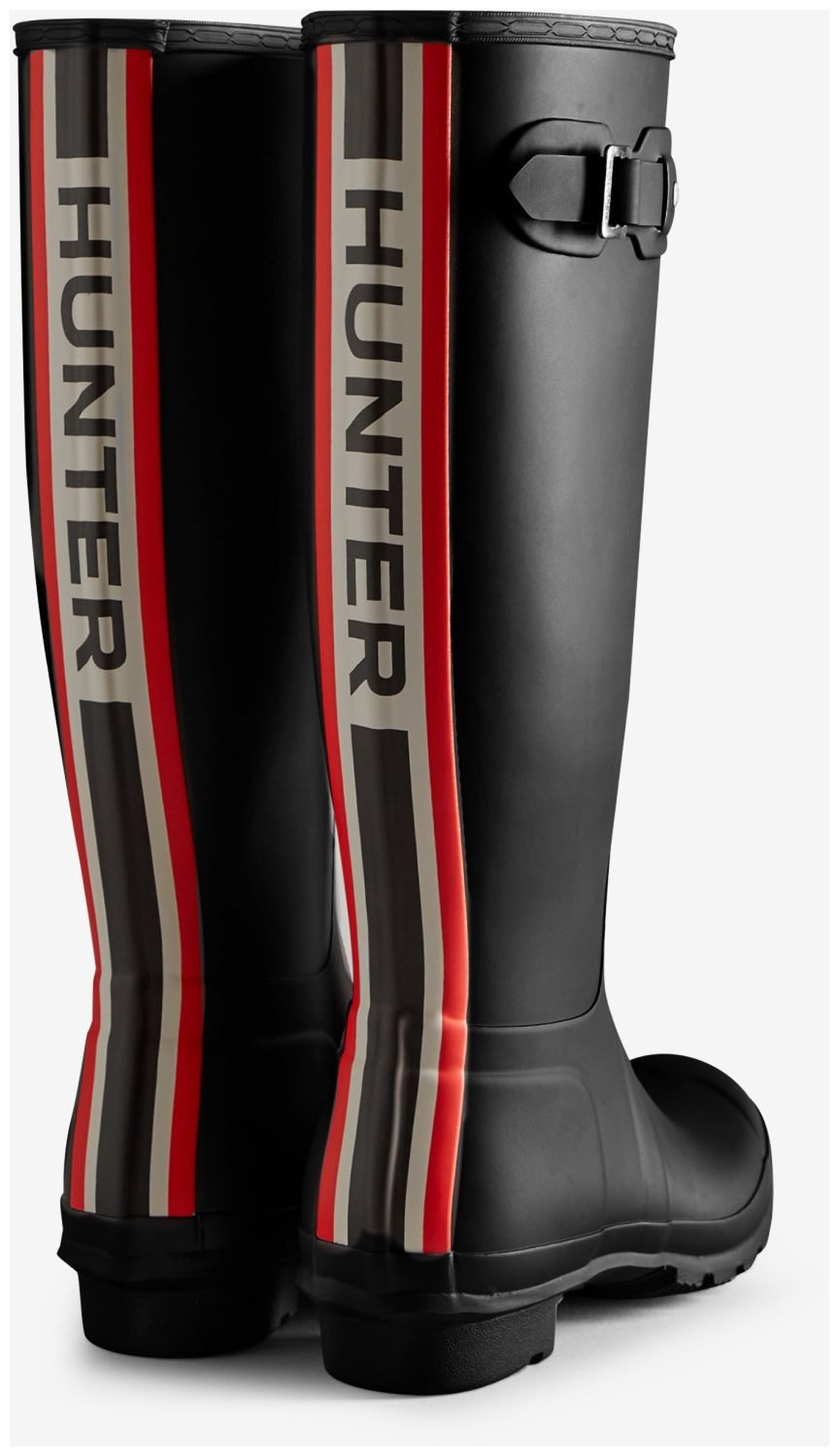 Hunter Hunter Original Tall Tri Colour Logo Boot Black Sneaker