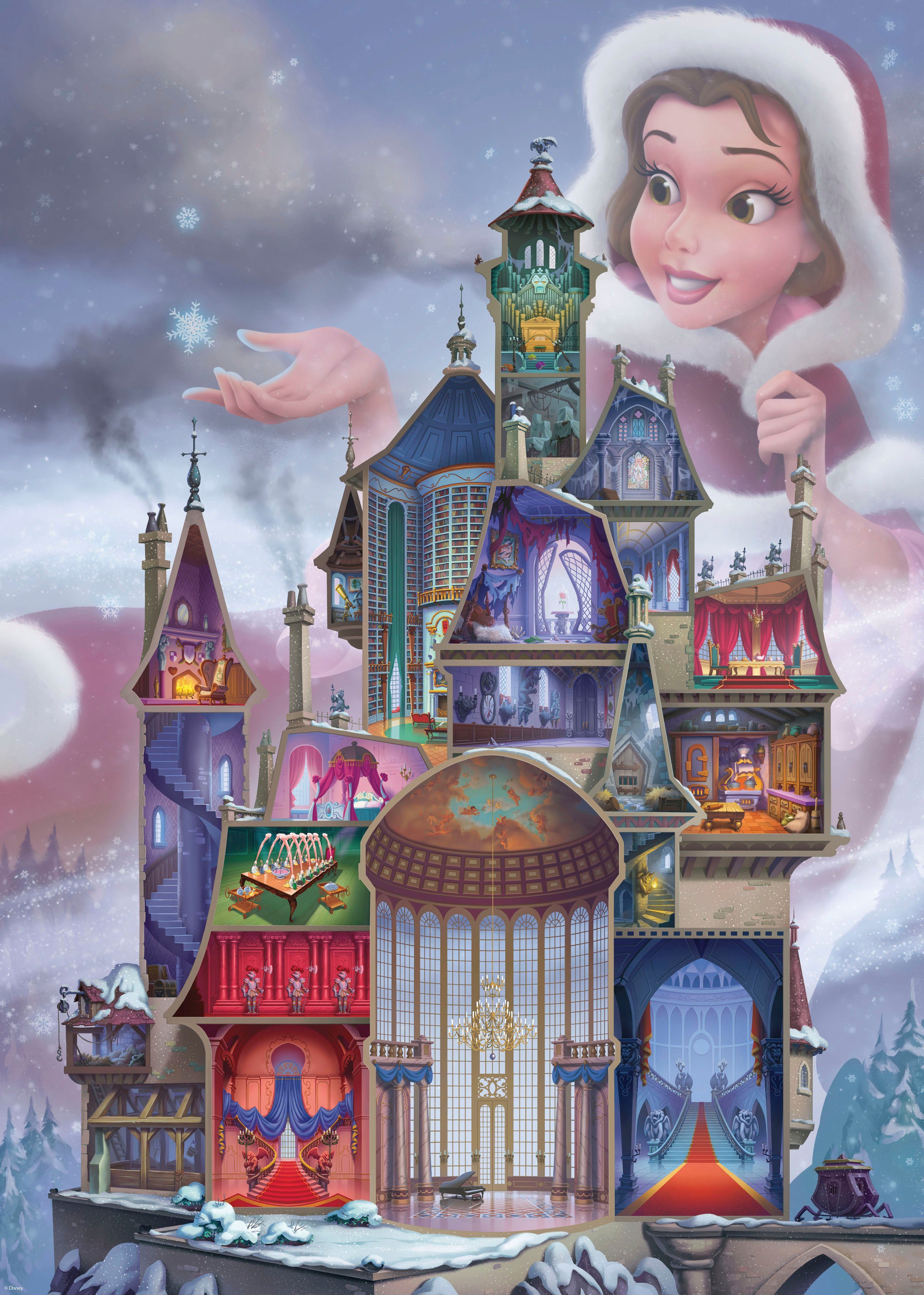 Puzzle Belle, Castle in Germany Ravensburger 1000 Disney Made Puzzleteile, Collection,