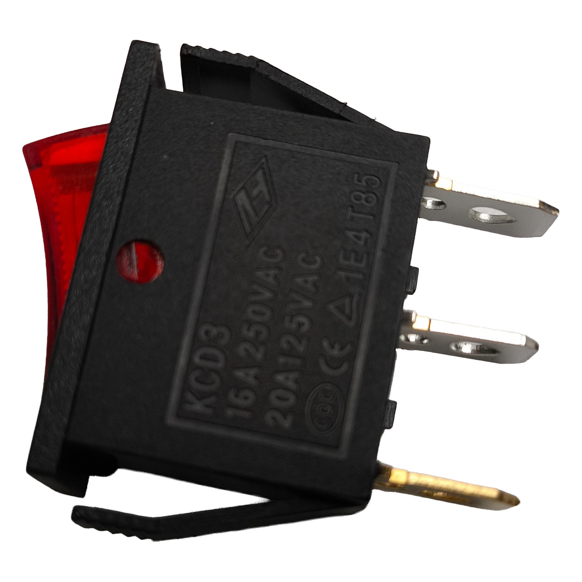 VIOKS Schalter Wippschalter 30x11mm, 1-polig rot beleuchtet für Dampfstation Kaffeemaschine Kleingerät