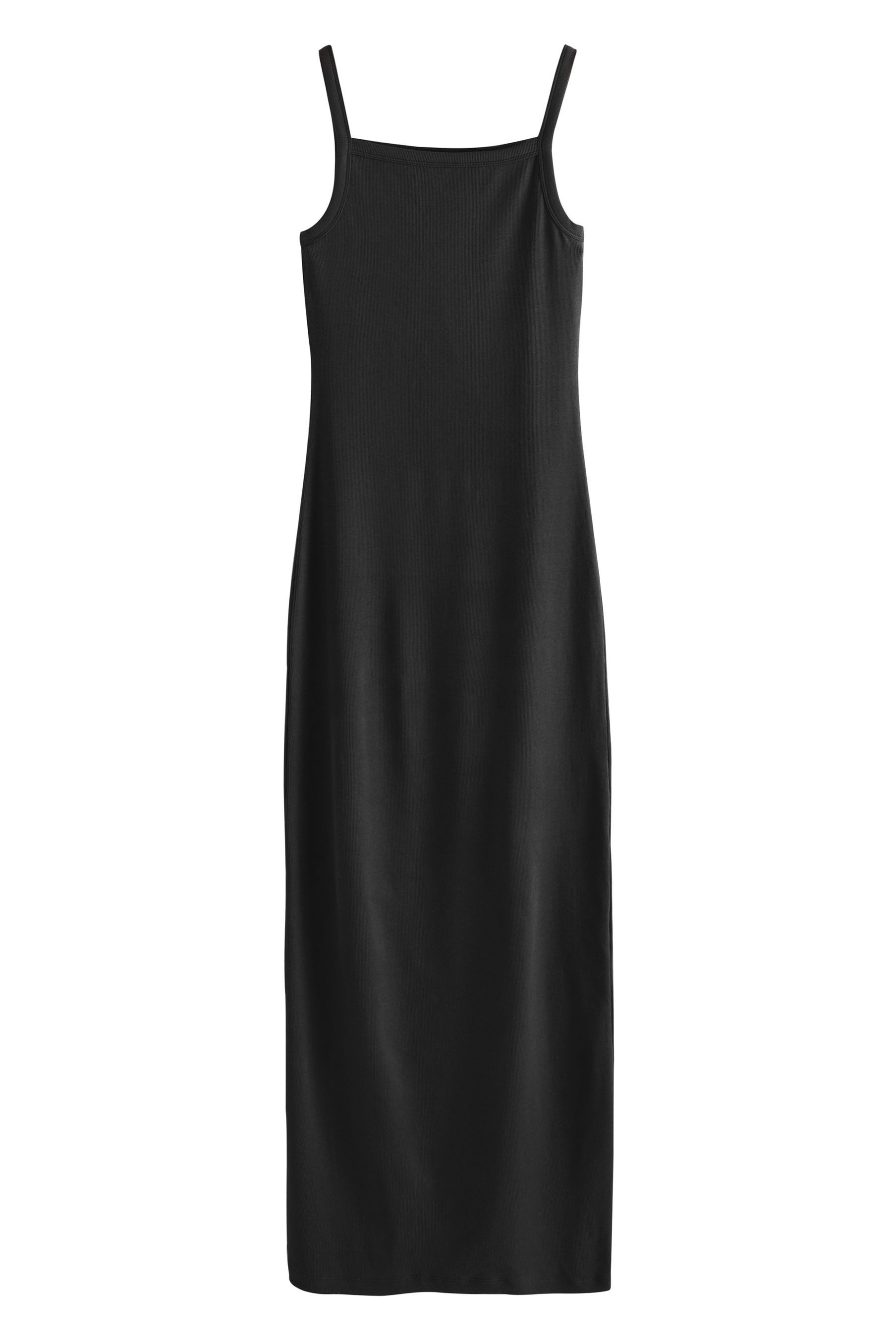 Next Trägerkleid Geripptes Maxikleid mit schmalen Trägern (1-tlg) günstig online kaufen