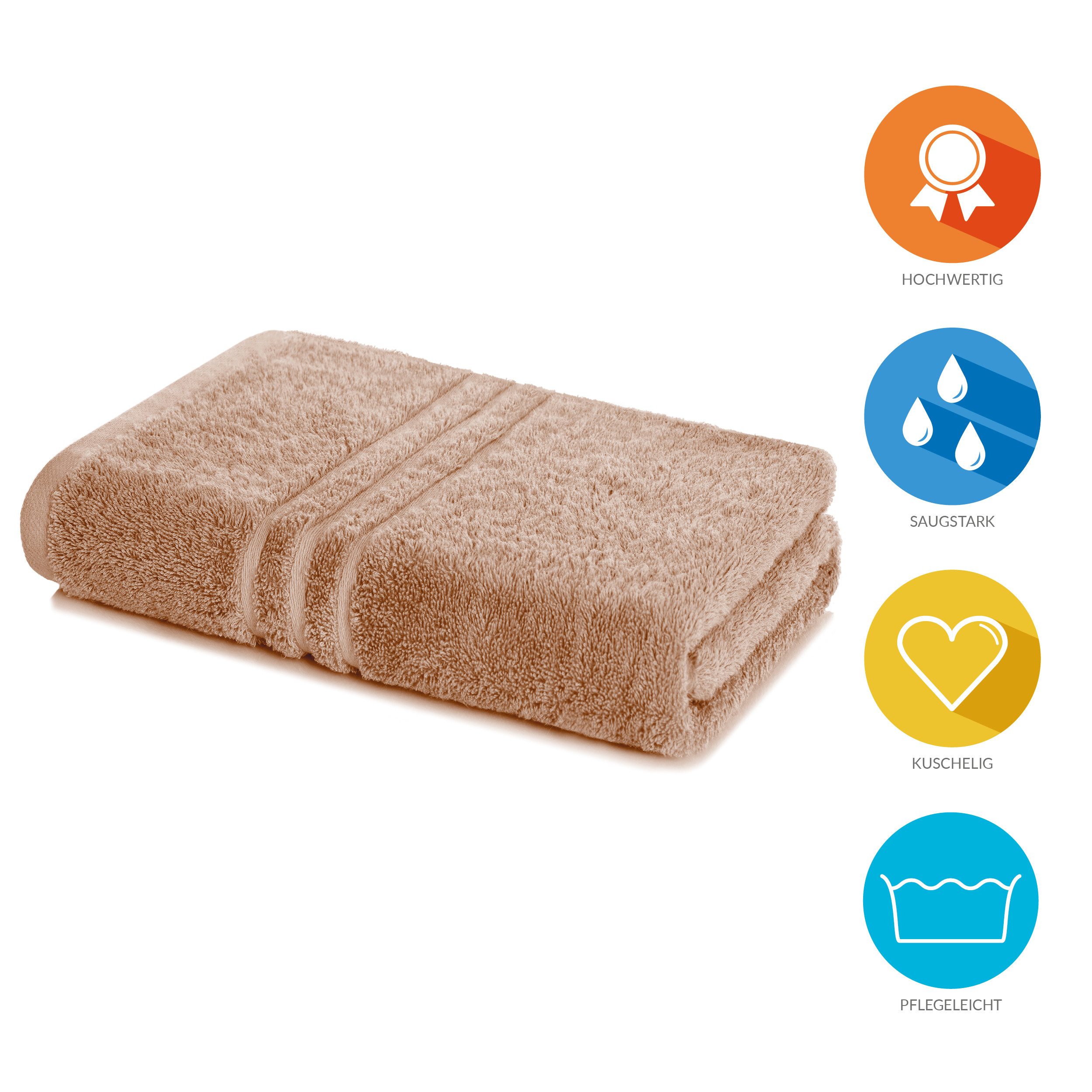Lavea Badetuch Duschtuch 100x150 cm Elena Frottee Duschhandtuch, 100% Baumwolle, 500 g/m² Frottier, weich & saugstark, pflegeleicht – Bild 2 von 5