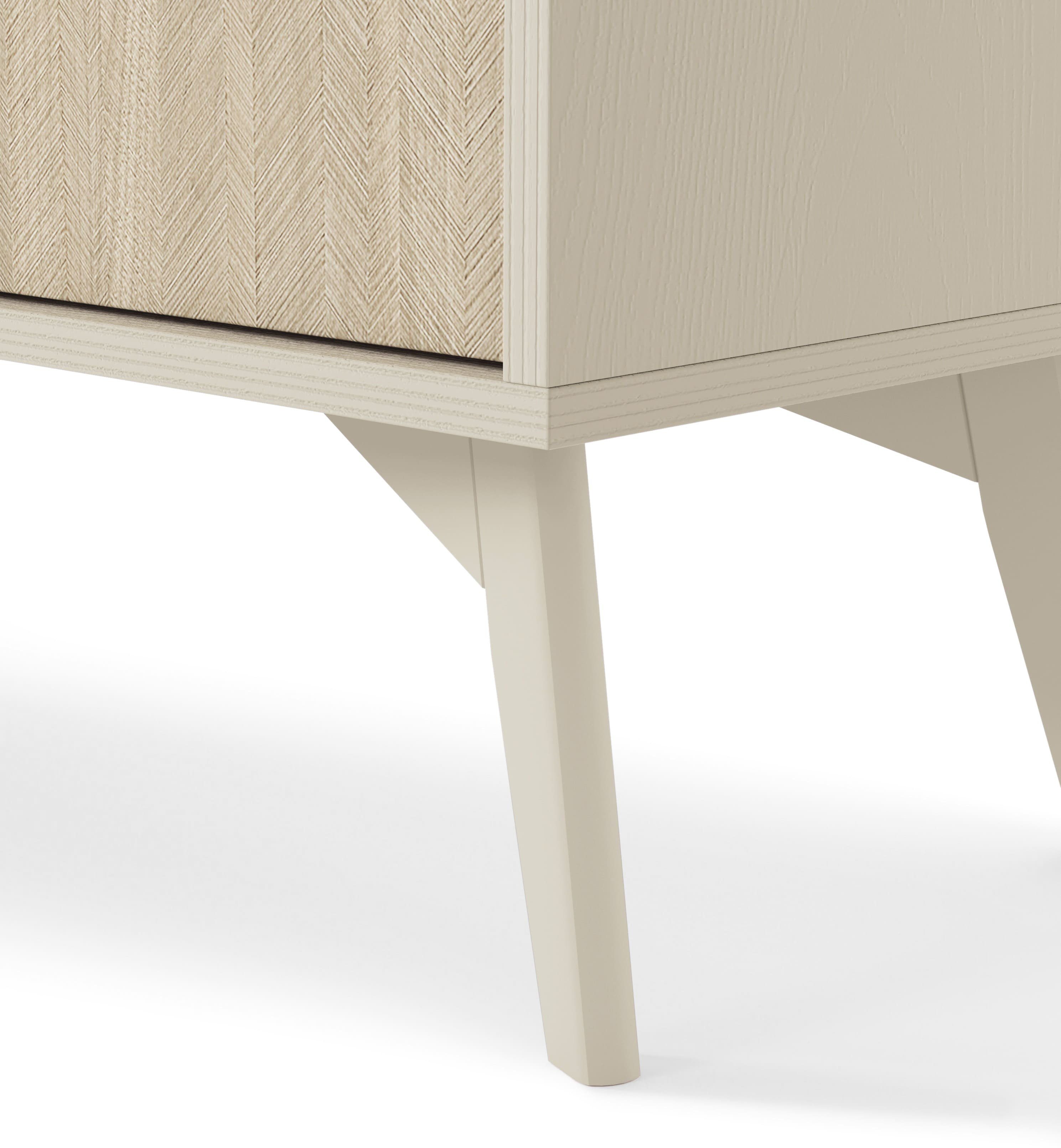 MOEBLO Nachttisch Abeto Nachttisch S 54 (Nachttisch Nachtkommode Nachtschrank Nachtkonsole Beistelltisch Schlafzimmer mit schublade Goldene Türgriffe), (BxHxT): – Bild 5 von 5