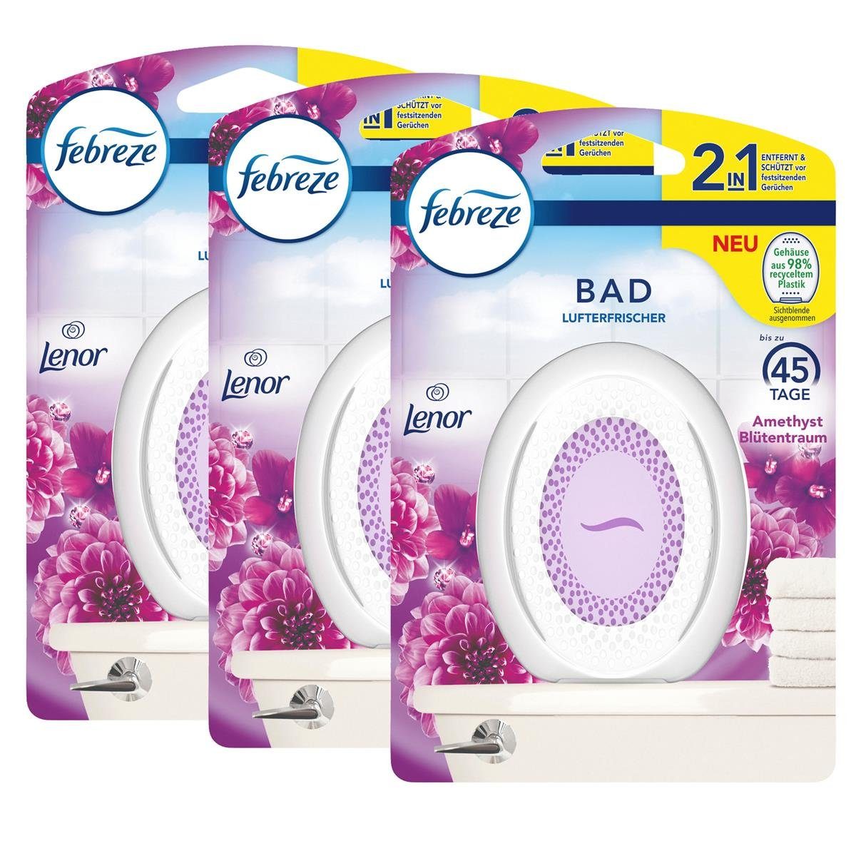 Febreze Raumduft Febreze Bad Lufterfrischer Aprilfrisch - Raumduft (3er  Pack)