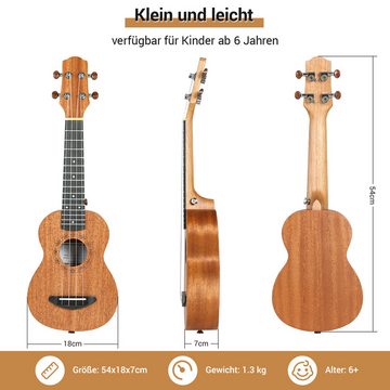 TLGREEN Ukulele, Kinder Erwachsene Anfänger, 21 Zoll Sopran Ukulele Handcraft