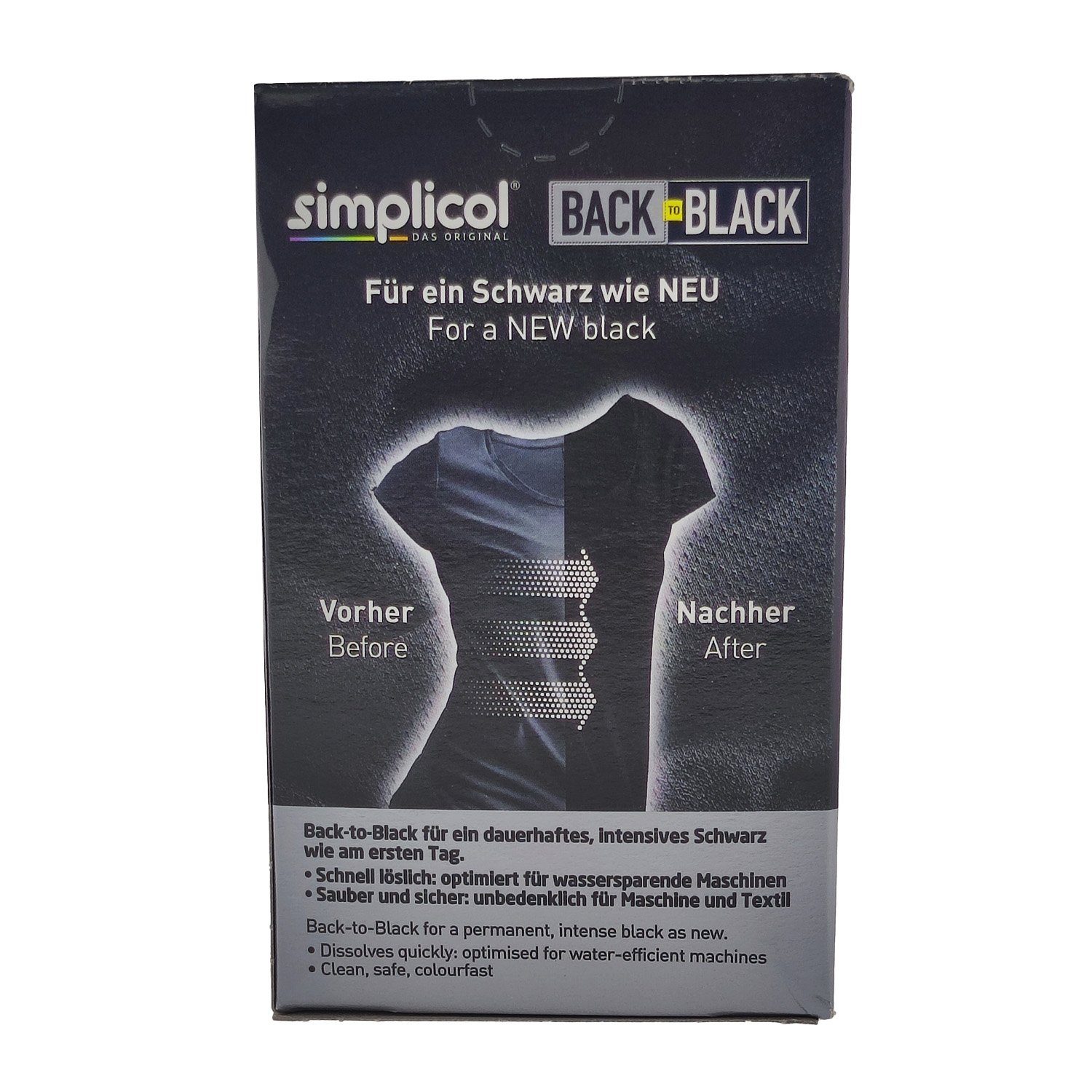 Thumbnail - HEITMANN Textilfarbe Simplicol Back to Black Farberneuerung 400g, Textilfarbe Farbauffrischung Textilfärbemittel Farbmis...