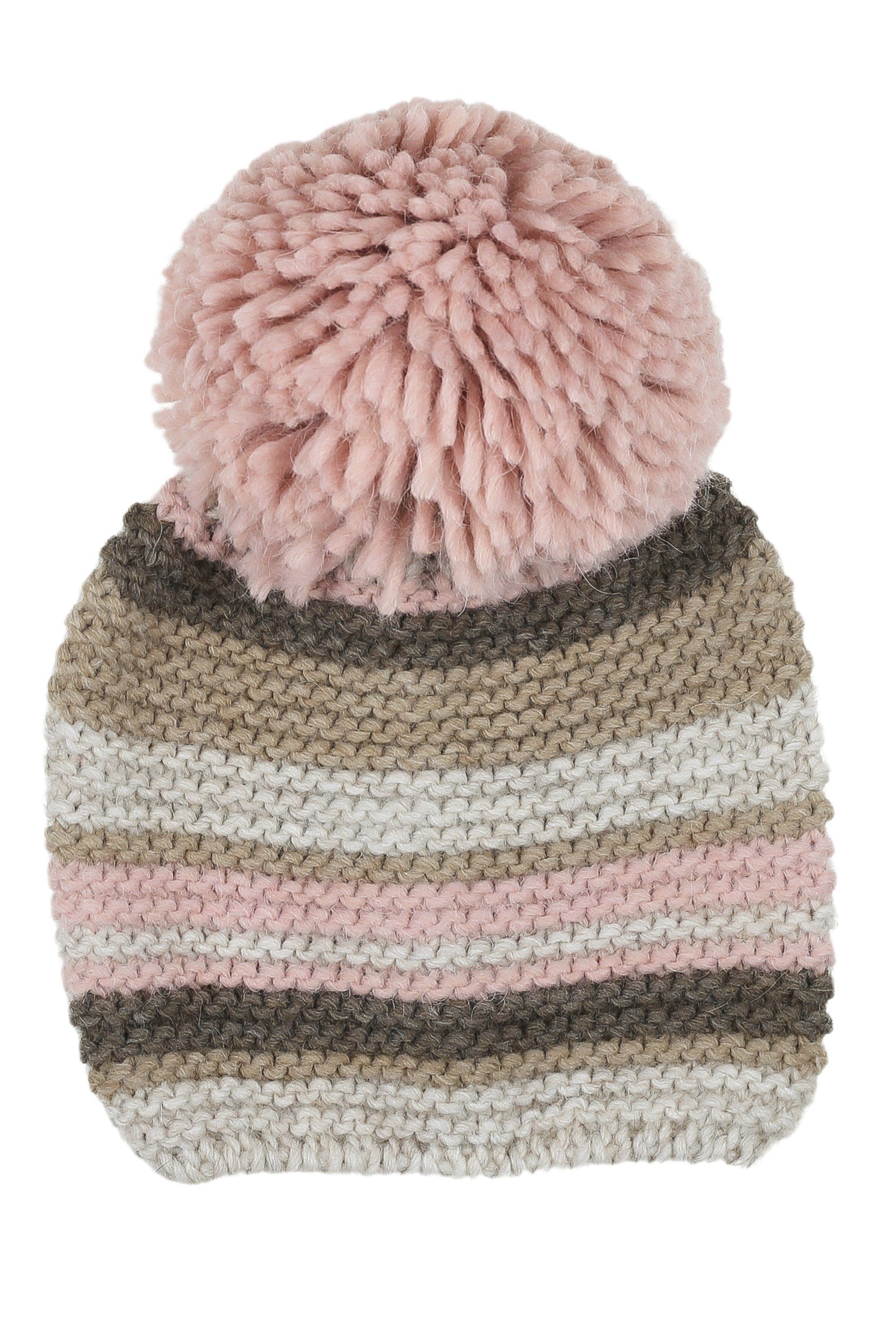 Strickmütze Puschelstrick