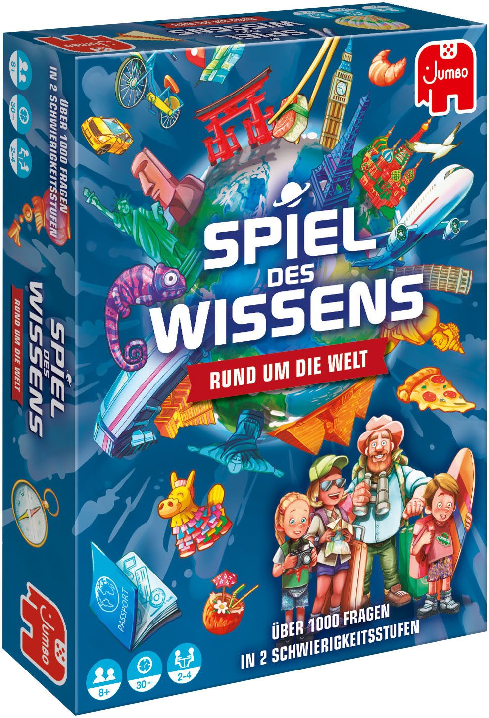 Jumbo Spiele Spiel Spiel des Wissens Rund um die Welt, Familienspiel