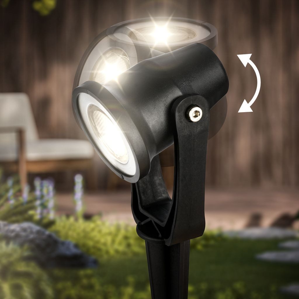 Briloner Leuchten Gartenstrahler 3919035, LED fest integriert, 2700K - Extra-Warmweiß