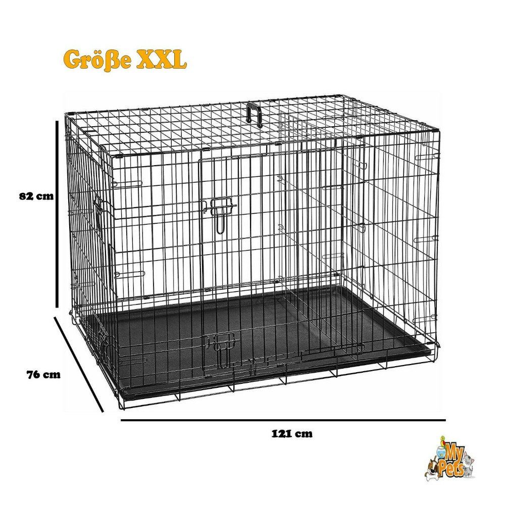 MYPETS Tiertransportbox Hundegitterbox Safe Hundetransportbox Hundebox Transportbox