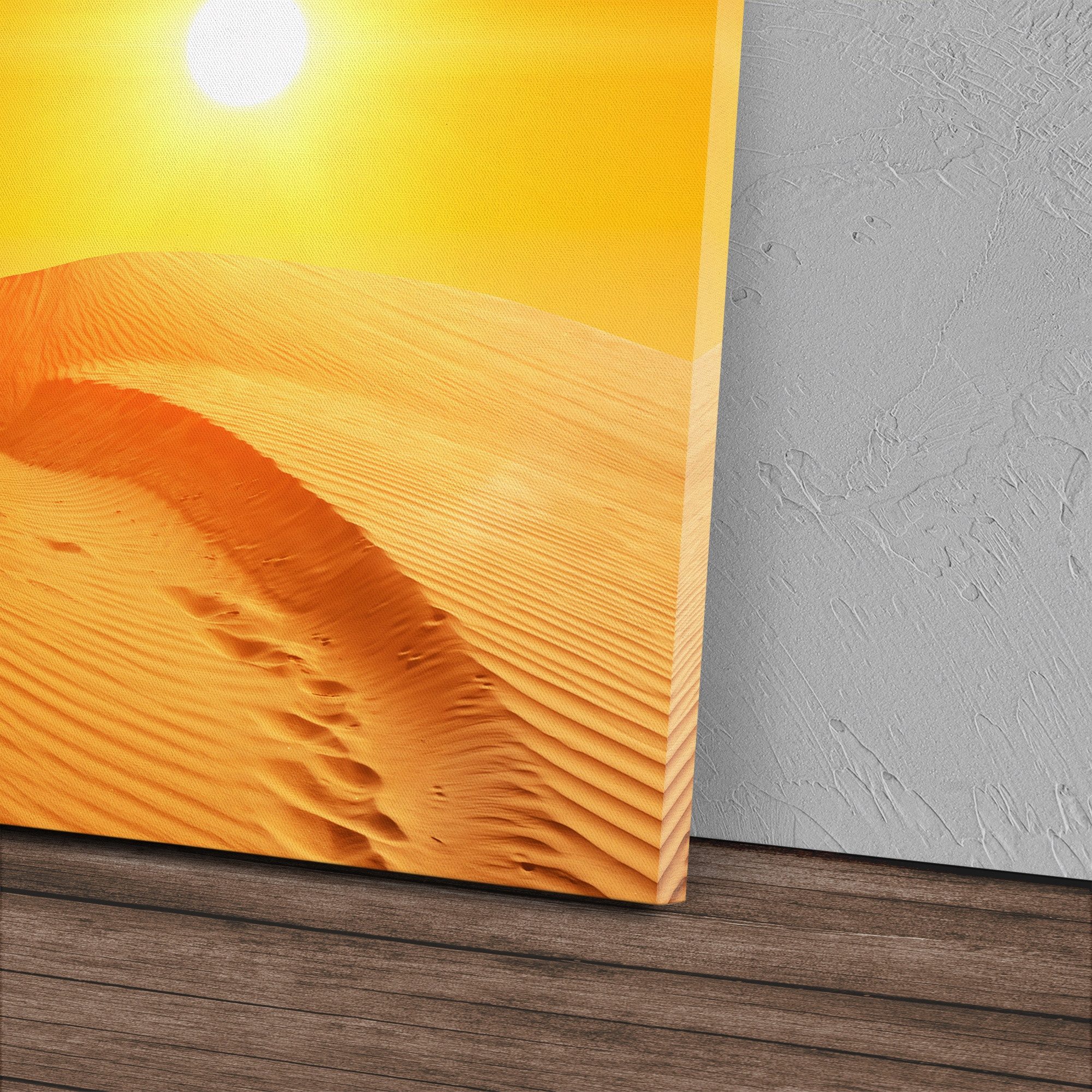 Sinus Art Leinwandbild 120x80cm Wandbild auf Leinwand Wüste Sonne Sonnensch günstig online kaufen