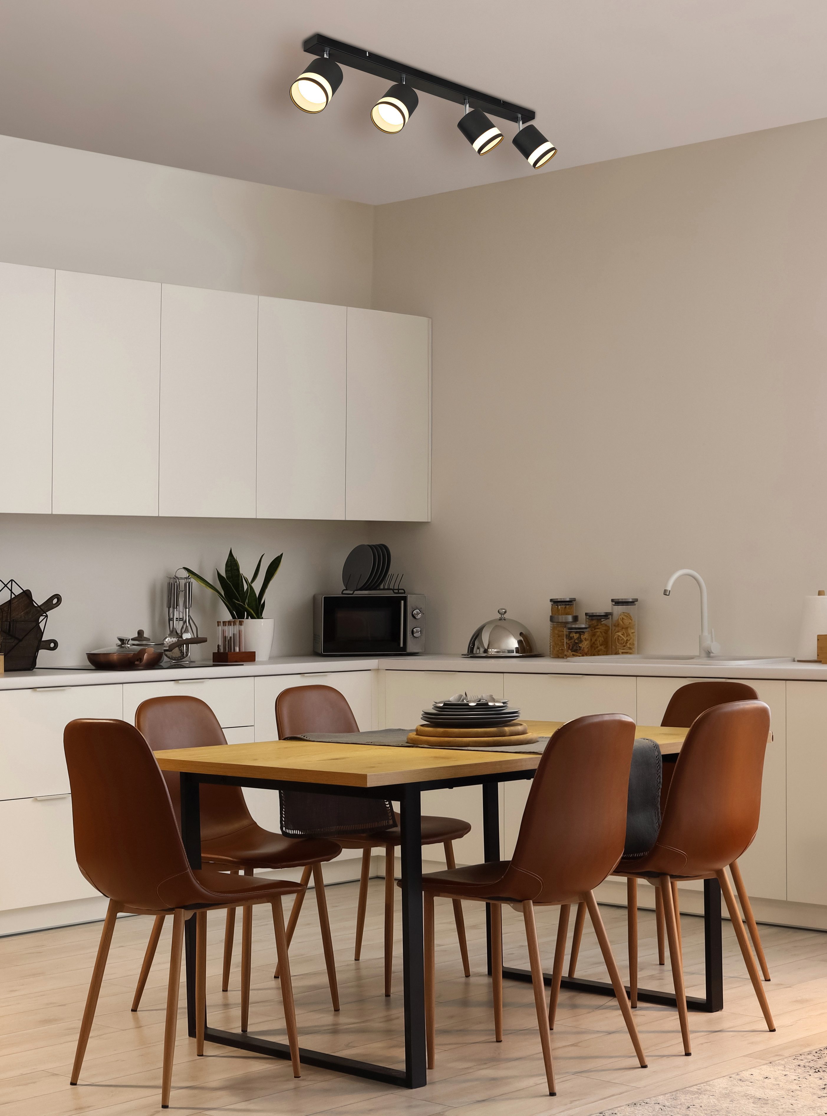 GLOBO LIGHTING Deckenstrahler LUCERO, Leuchtmittel wechselbar, Warmweiß, Deckenspot/schwarz/3000K/Wohnzimmer/Flur