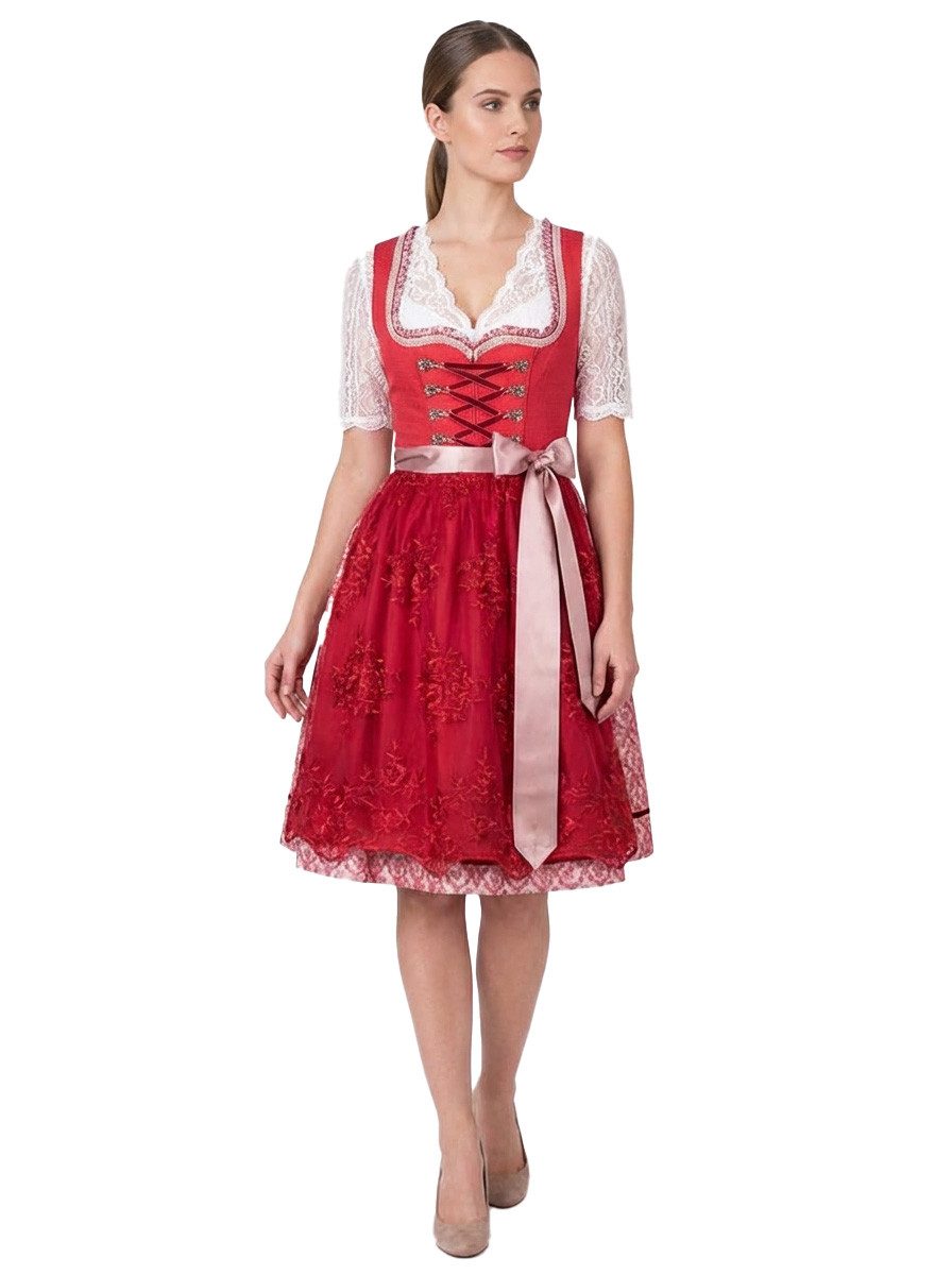 Krüger Madl Dirndl Dirndl Nakita 60cm Länge rot