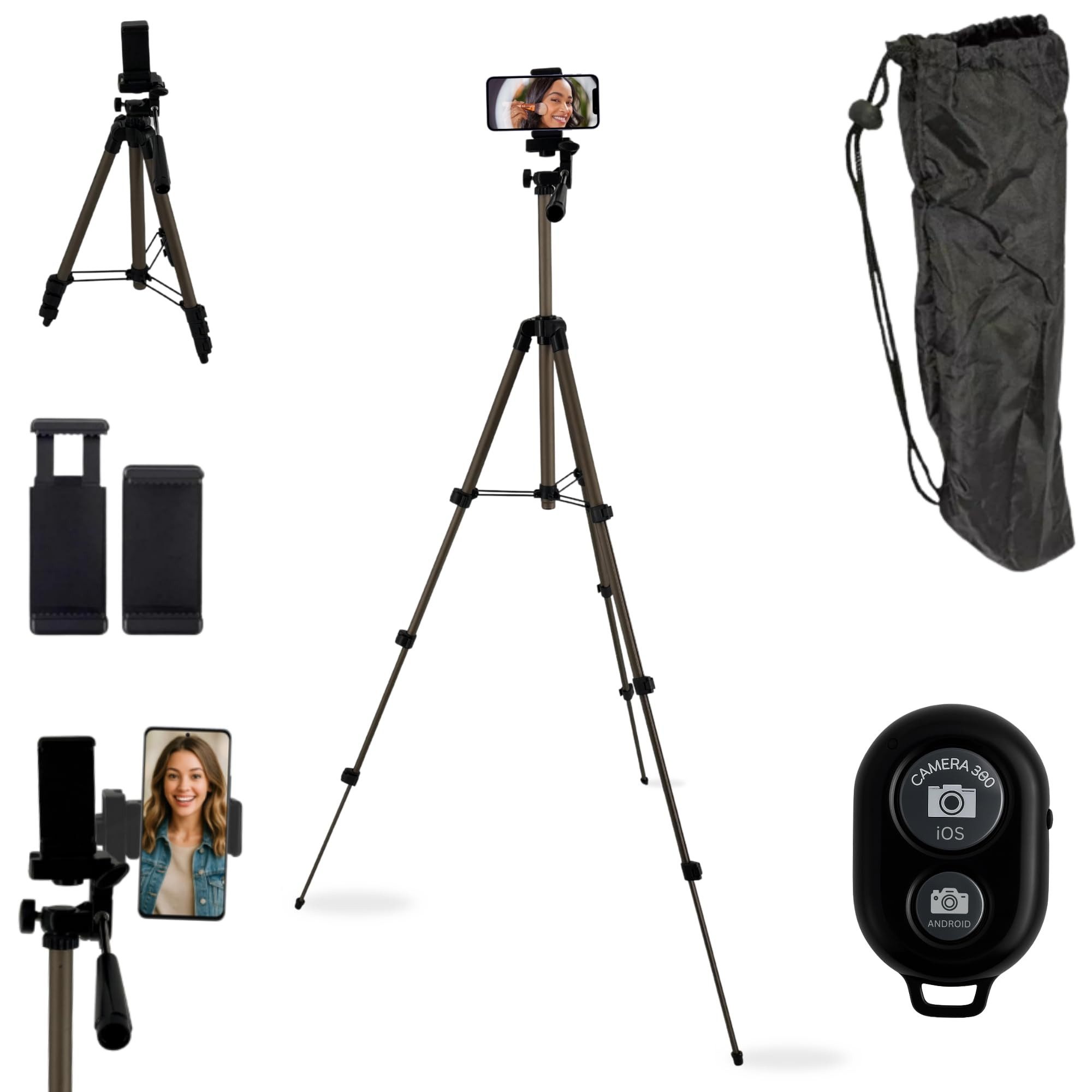 TronicXL Handy-Halterung Smartphone Stativ 114cm mit Fernbedienung Handy Halterung Ständer, (Tripod Foto Video, 1-tlg., Influencer Streaming, für Apple iPhone Samsung Xiaomi Google)