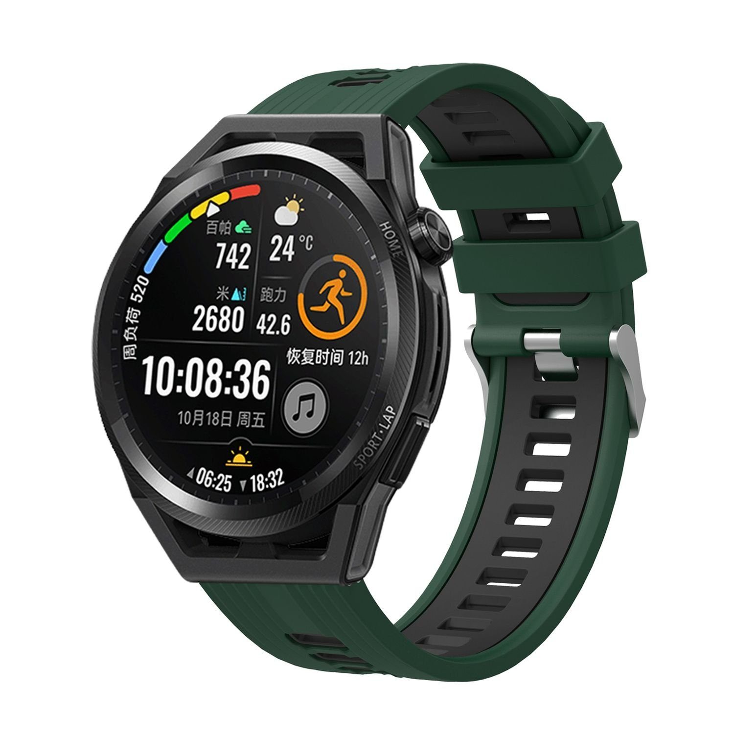 König Design Smartwatch-Armband Huawei Watch GT 3 42mm, Armband für Huawei Watch GT 3 42mm - Часыarmband Ersatz Armband Band Loop Dunkelgrün