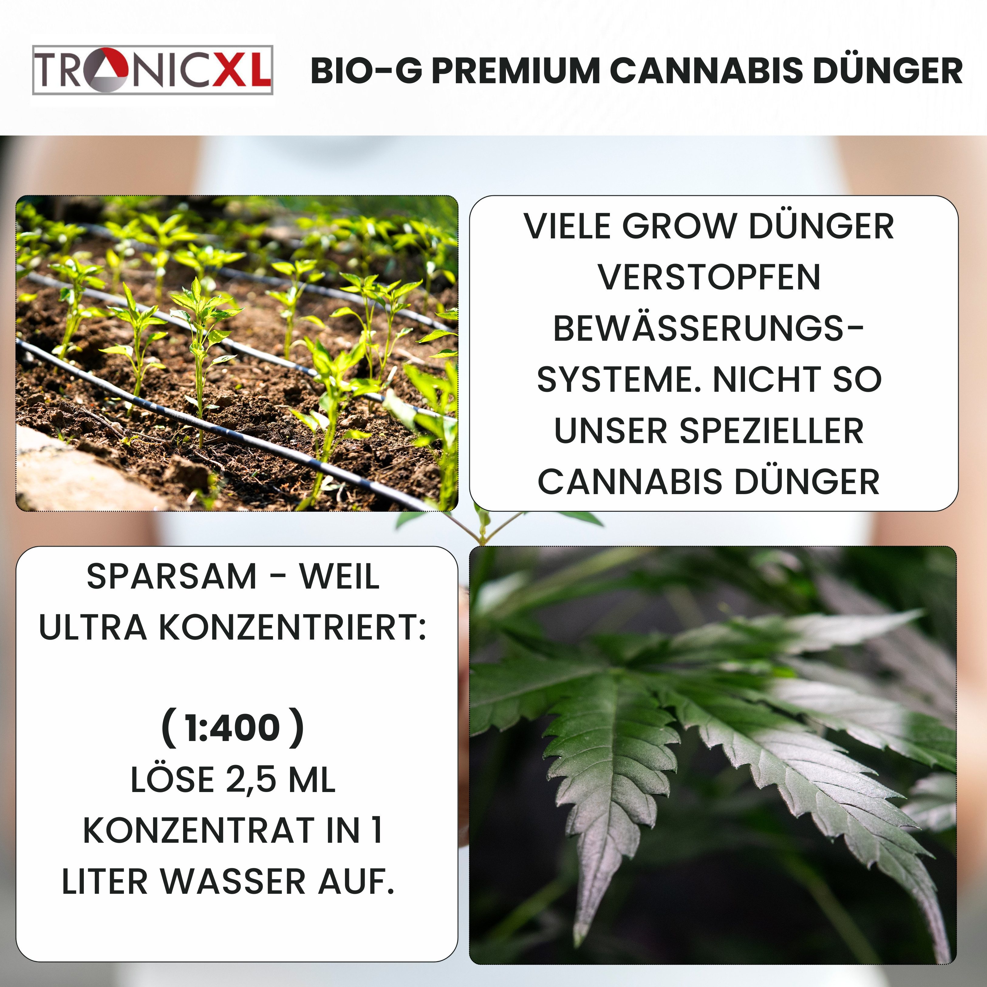 TronicXL Pflanzendünger 1,1L Premium Bio-G Marihuana günstig online kaufen