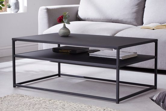 riess-ambiente Couchtisch »DURA STEEL 100cm schwarz«, mit Ablagefach
