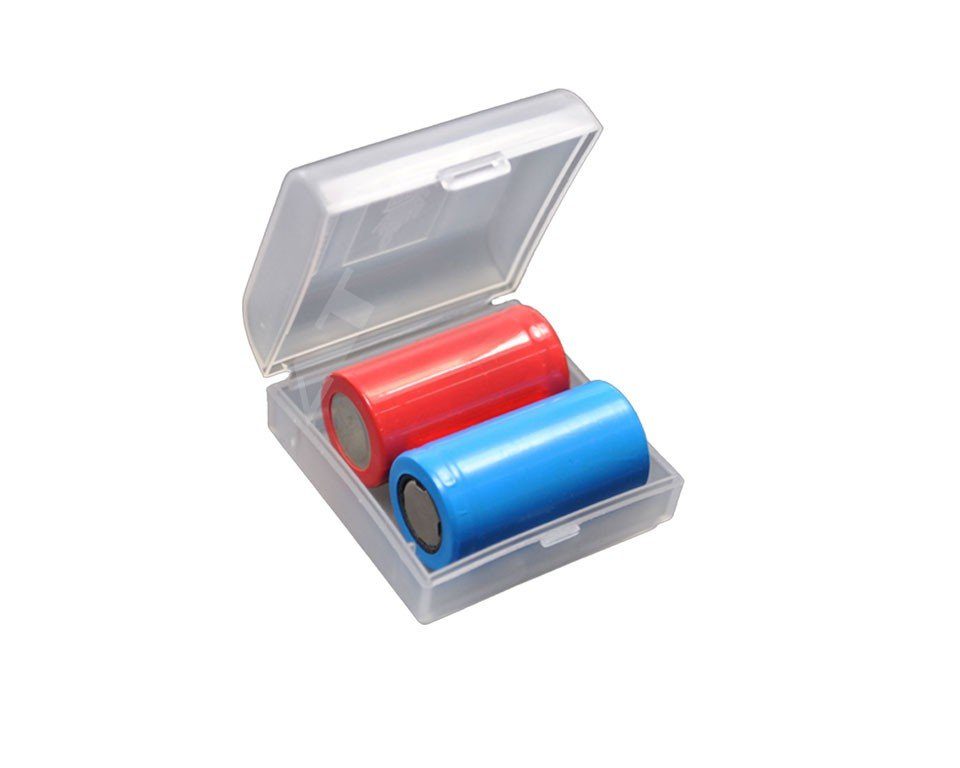 Plastikbox für 2x 18350 transparent Batterie