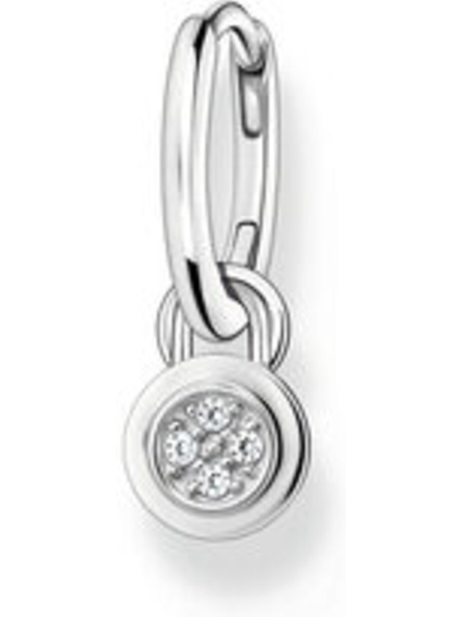THOMAS SABO Paar Creolen Thomas Sabo Damen-Creolen 925er Silber Zirkonia (Paar), Carrier
