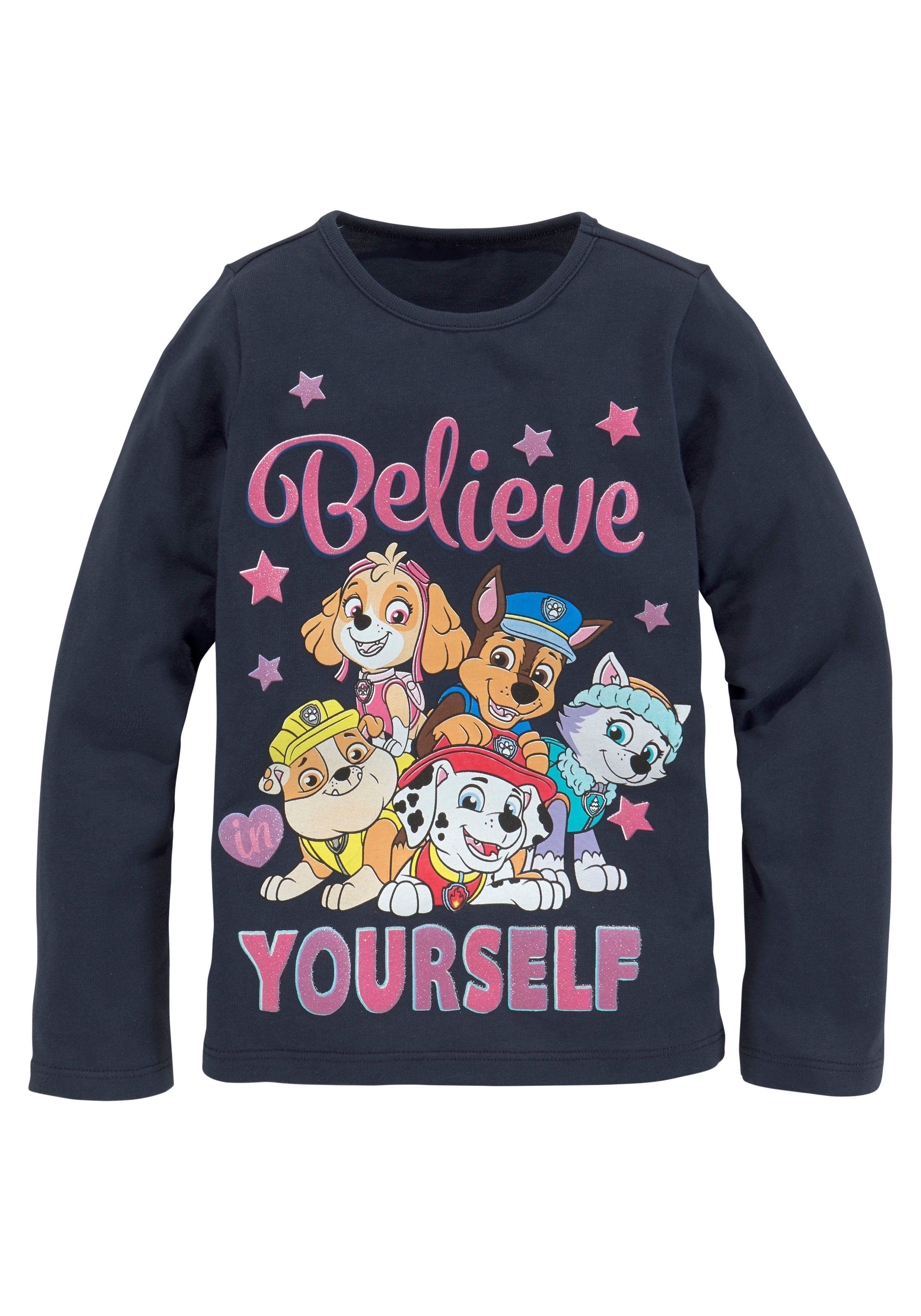 Langarmshirt PAW PATROL PAW PATROL Schriftzug Team mit