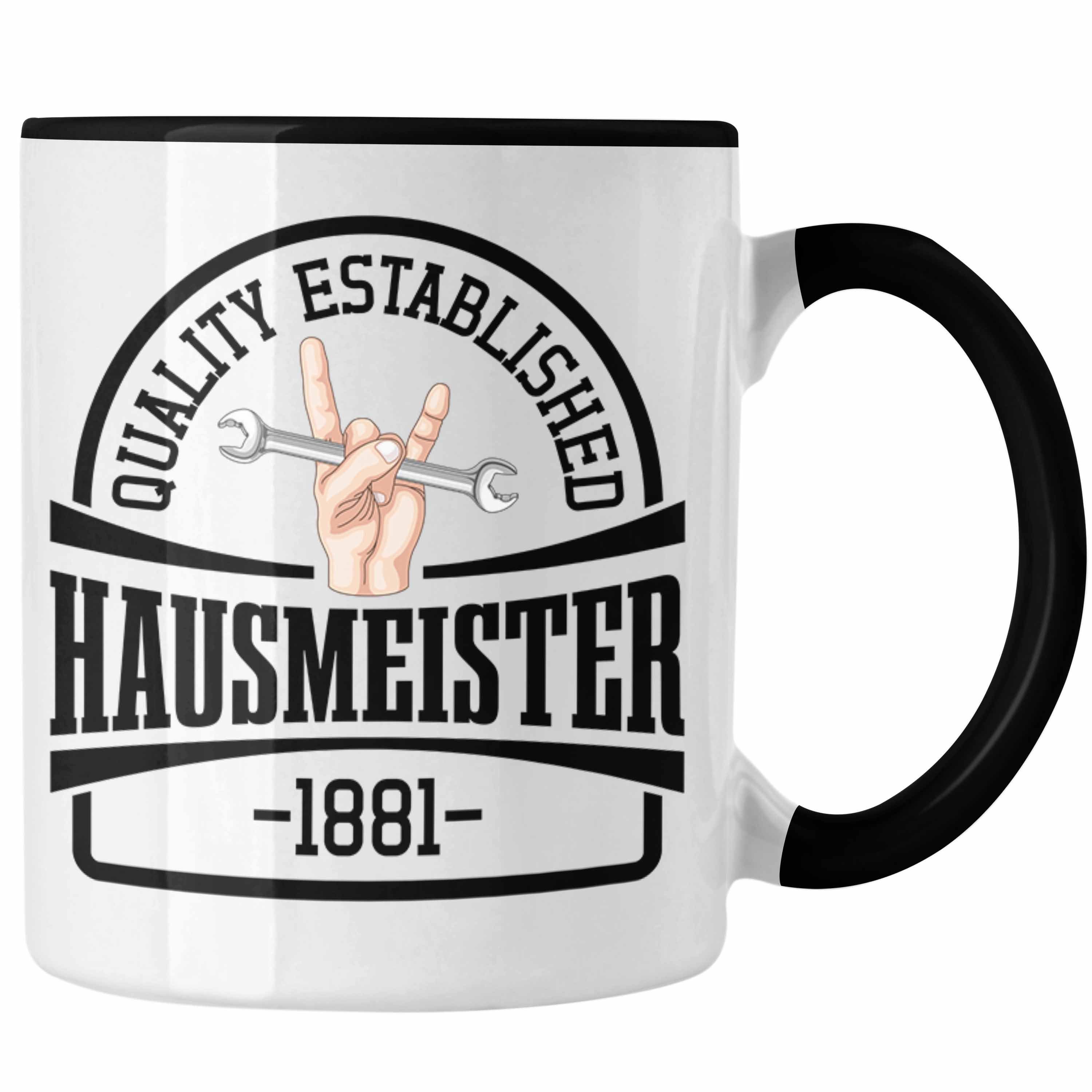 Trendation Tasse Trendation - Hausmeister Tasse Lustig Haustechniker Schwarz Spruch Geschenke
