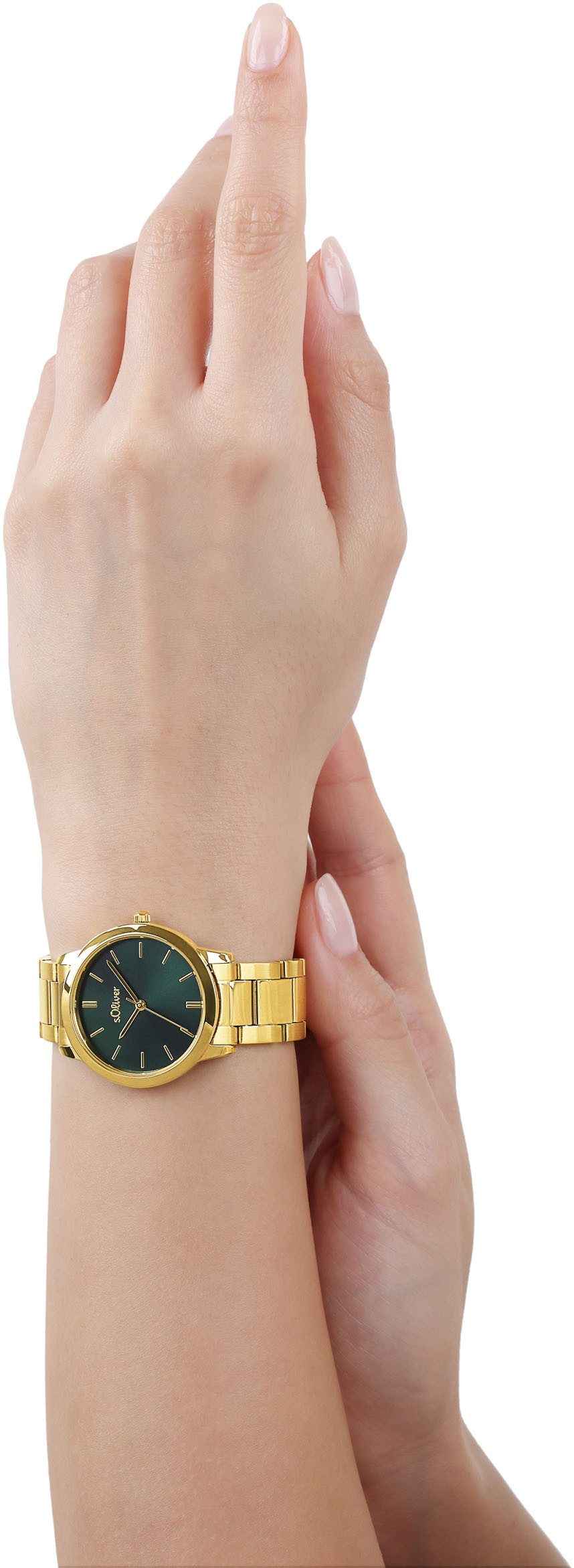 s.Oliver Quarzuhr 2038379, Armbanduhr, Damenuhr, Mineralglas, analog