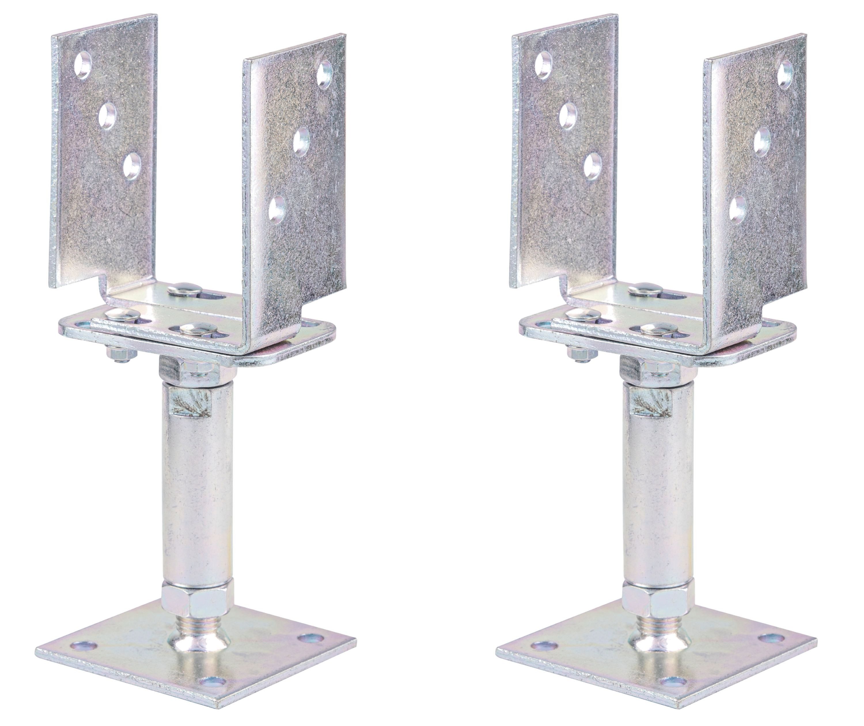 Alberts Почтовая база, (2-St), U-Pfostenträger im Bundle, galvanisch verzinkt, dickschichtpassiviert