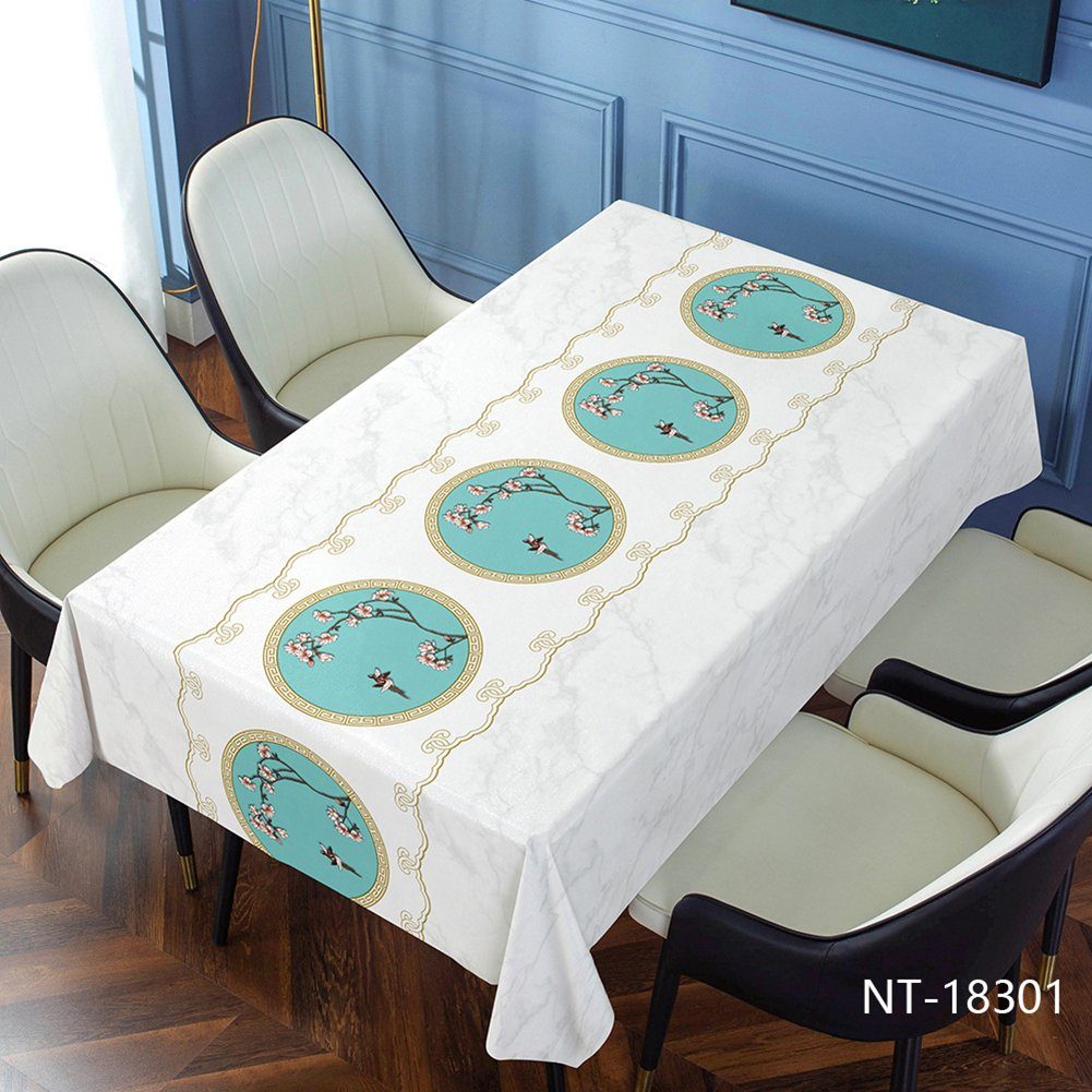Blusmart Tischschonbezug Wasserdichte, ölbeständige, Bestickte Vielseitig marbling Tischdecke