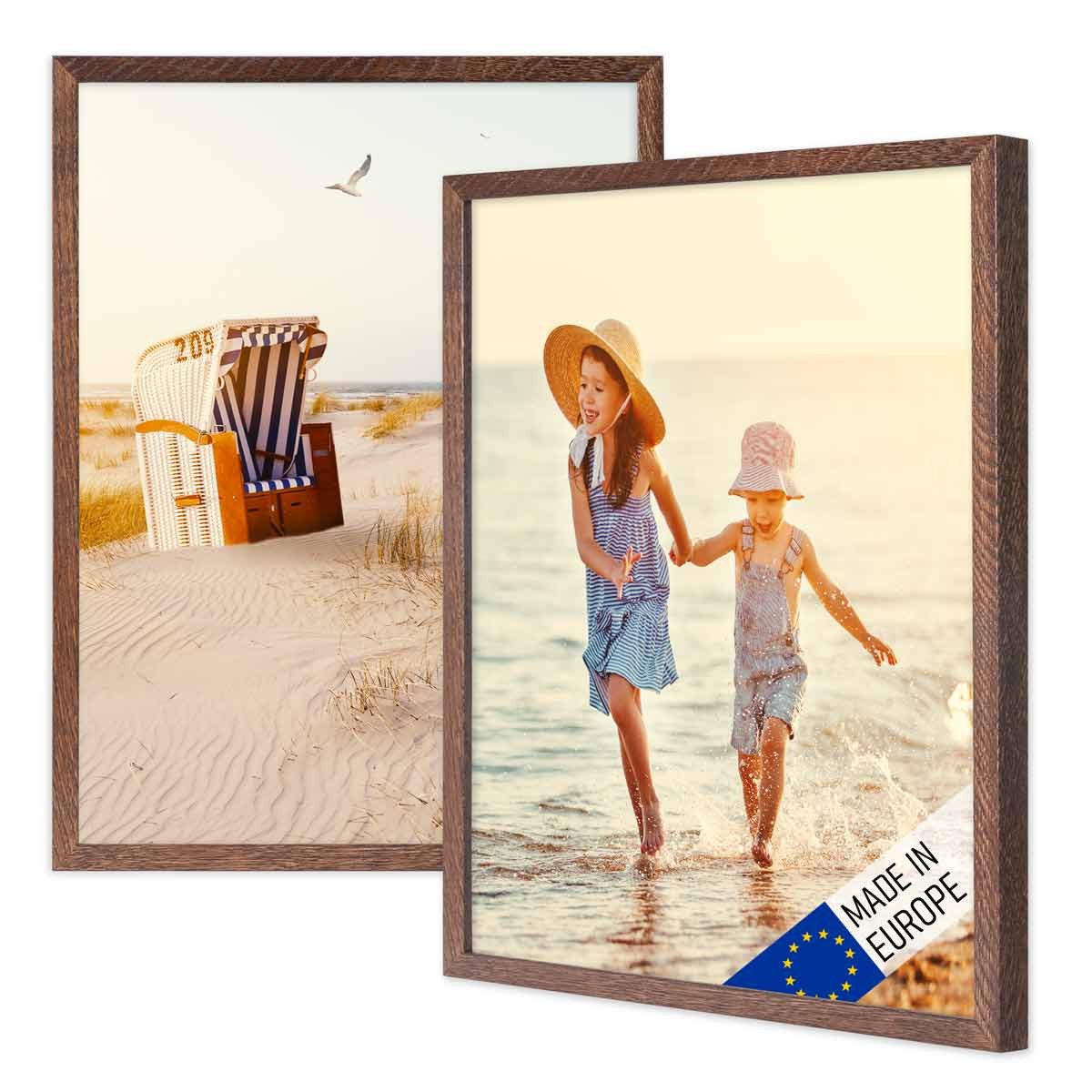 PHOTOLINI Bilderrahmen 2er Set Massivholz-Rahmen Modern günstig online kaufen