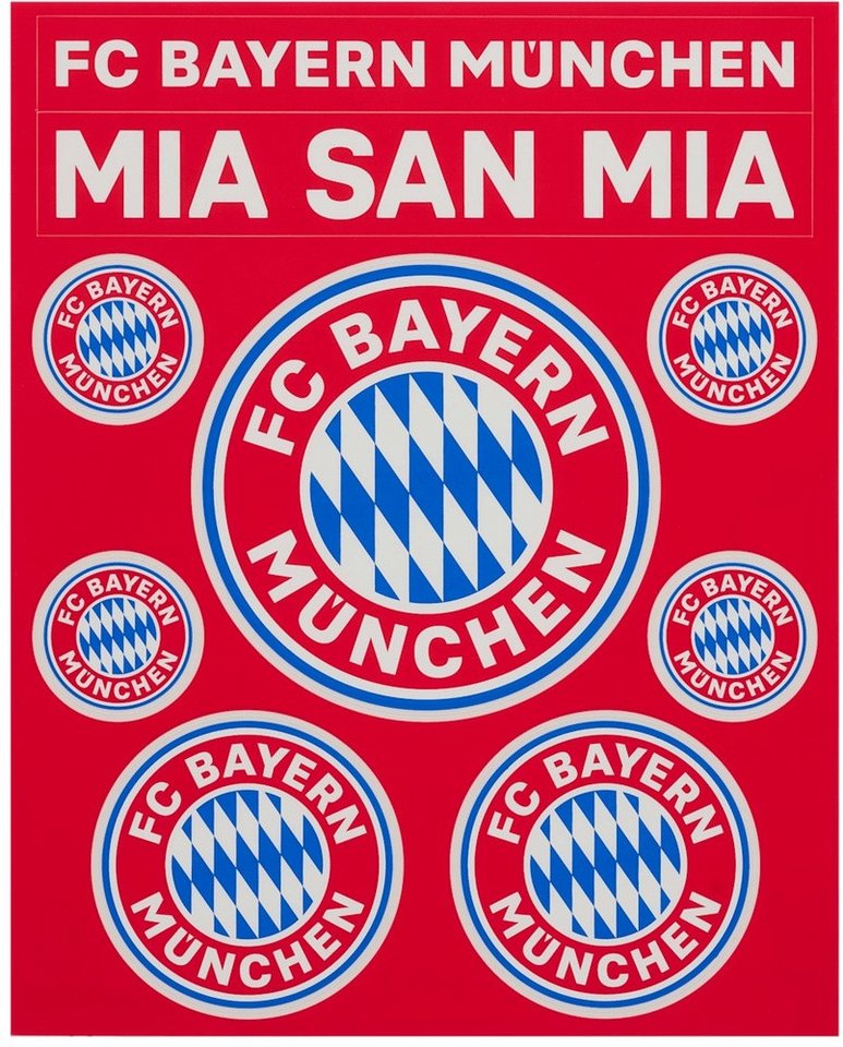 Thumbnail - FC Bayern München Aufkleber Aufkleberkarte 2er Set