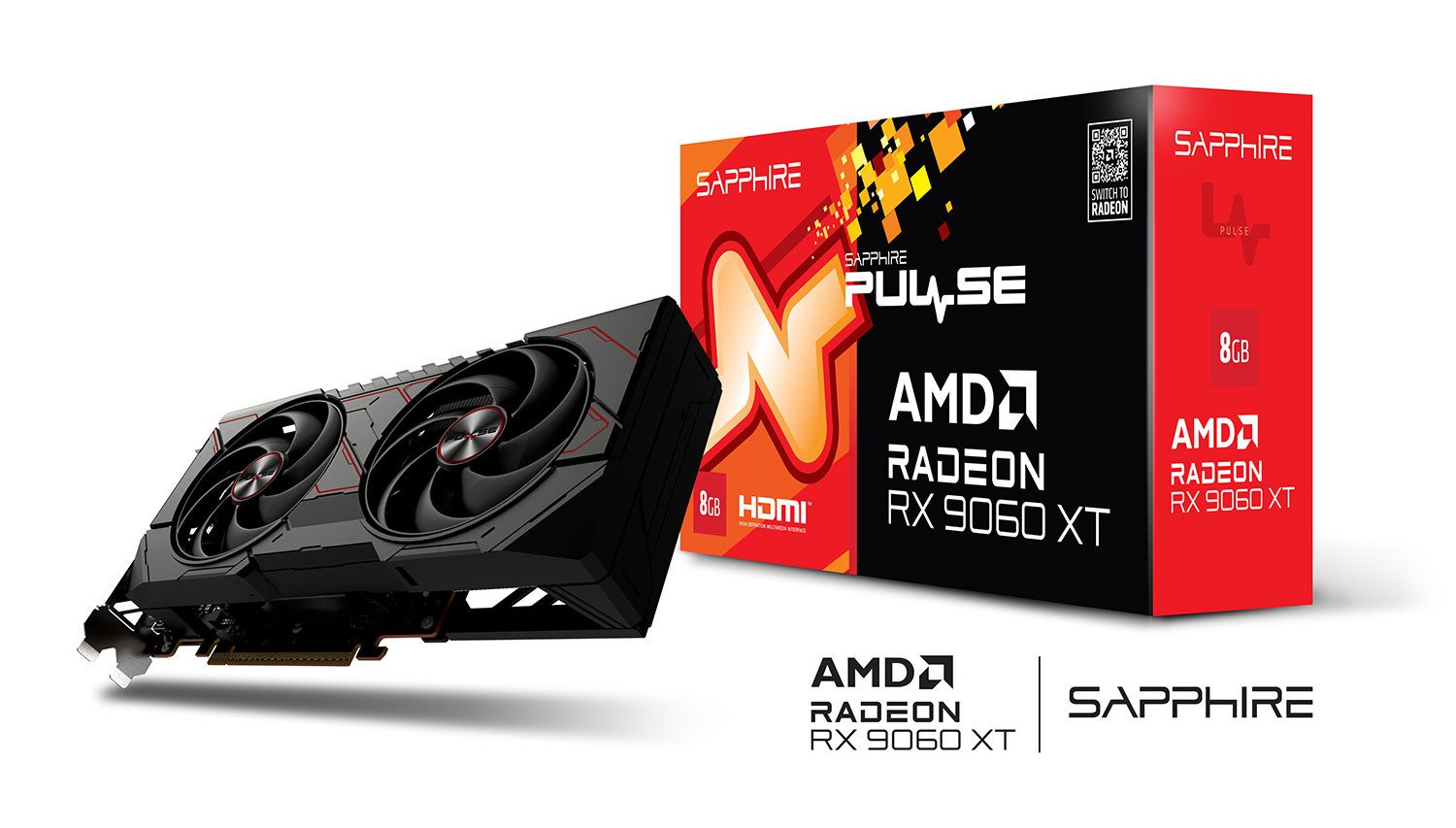 Sapphire PULSE AMD Radeon RX 9060 XT 8GB GPU Grafikkarte