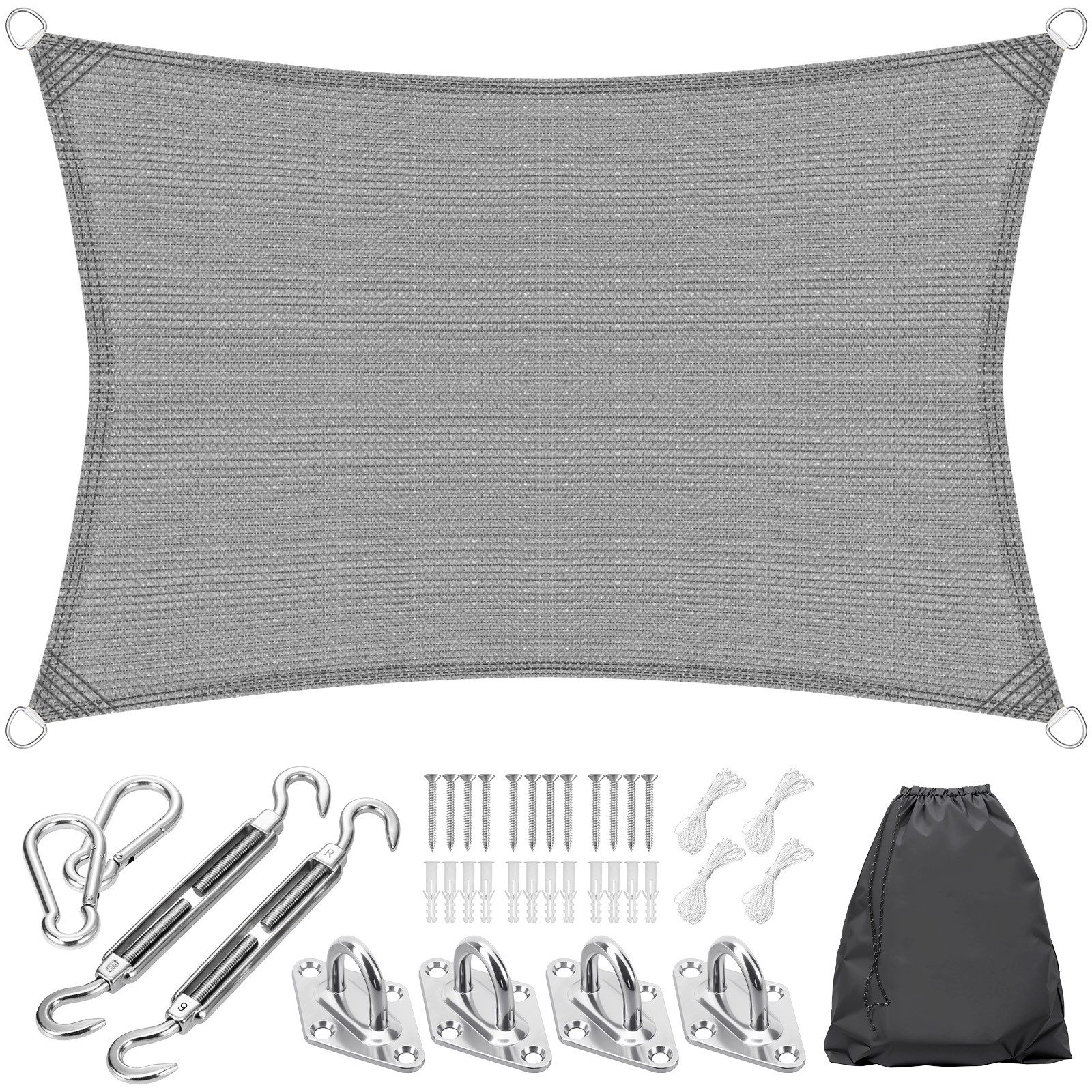 Homewit Sonnensegel Rechteckig/Viereckig/Dreieck, UV schutz, Winddicht, günstig online kaufen
