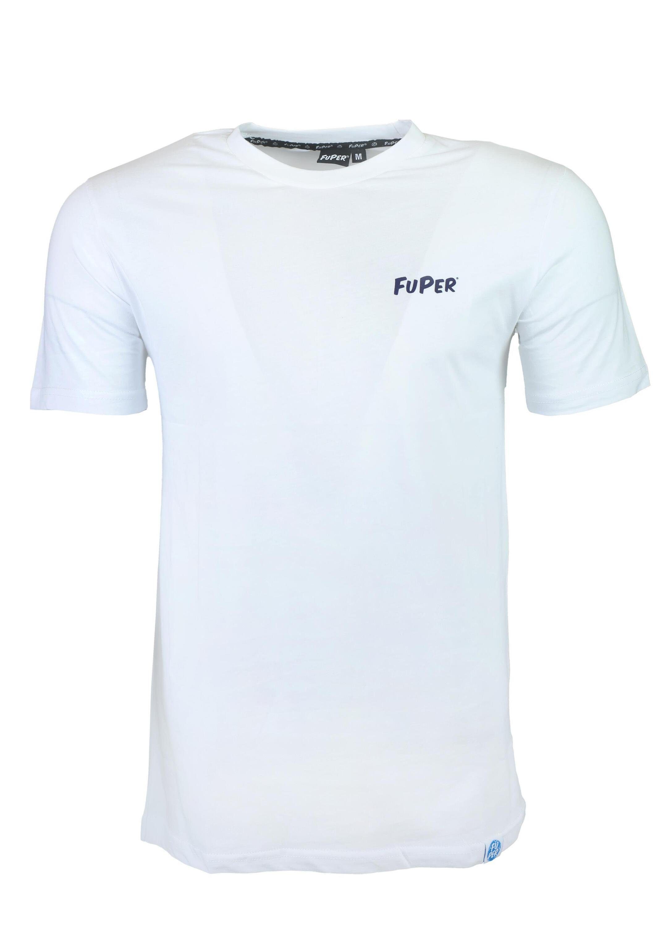 FuPer T-Shirt Luis für Herren, aus Baumwolle für Sport und Lifestyle White
