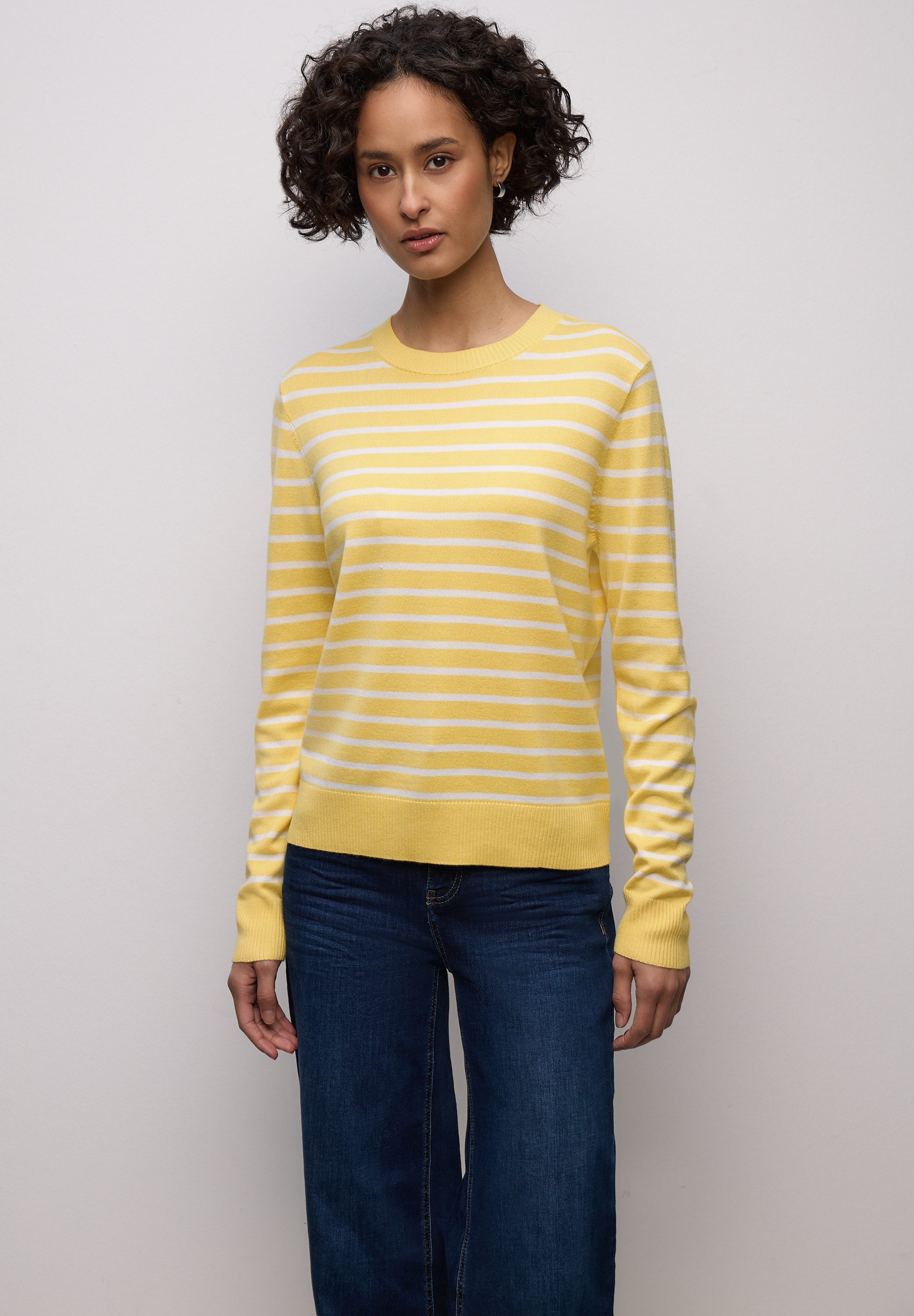 STREET ONE Rundhalspullover Rundhalsausschnitt günstig online kaufen