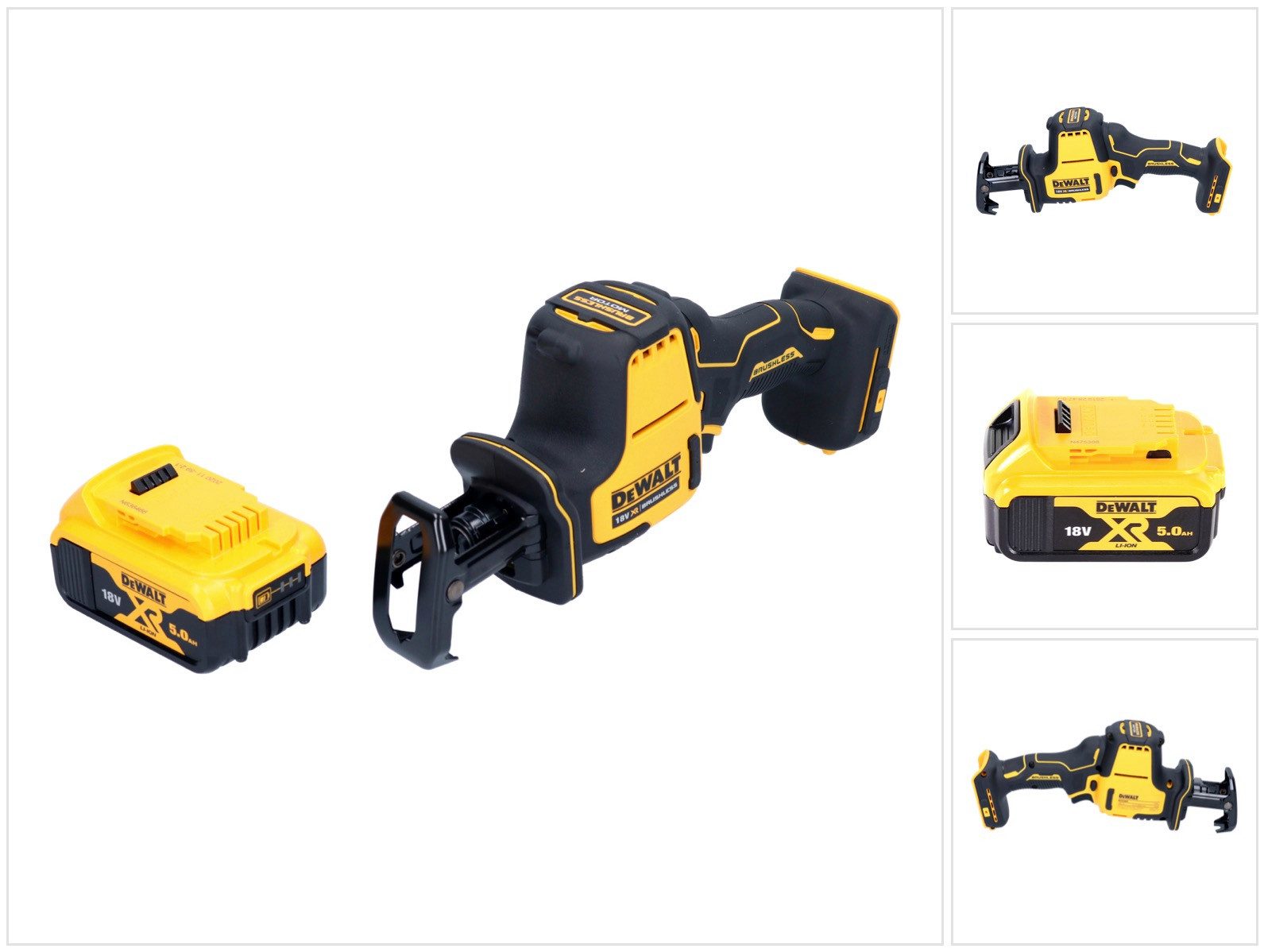 DeWalt Akku-Reciprosäge DCS 369 N Akku Säbelsäge Reciprosäge 18 V Brushless + 1x Akku 5,0 Ah