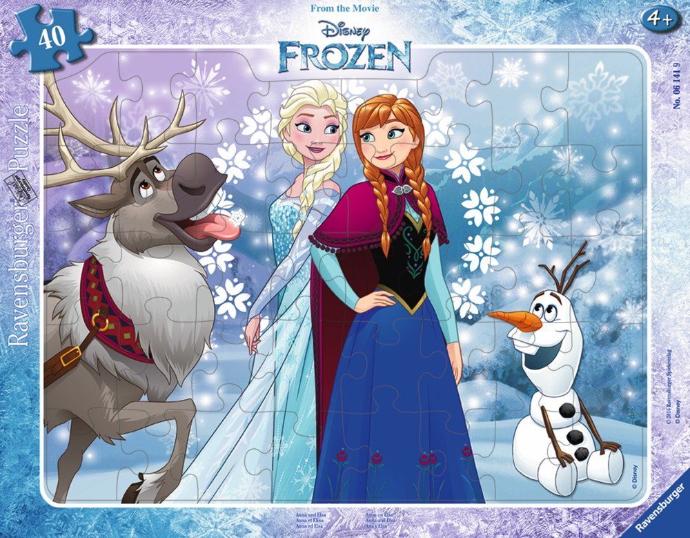 Ravensburger Puzzle 40 Teile Kinder Rahmen Puzzle Disney Frozen Anna und El günstig online kaufen