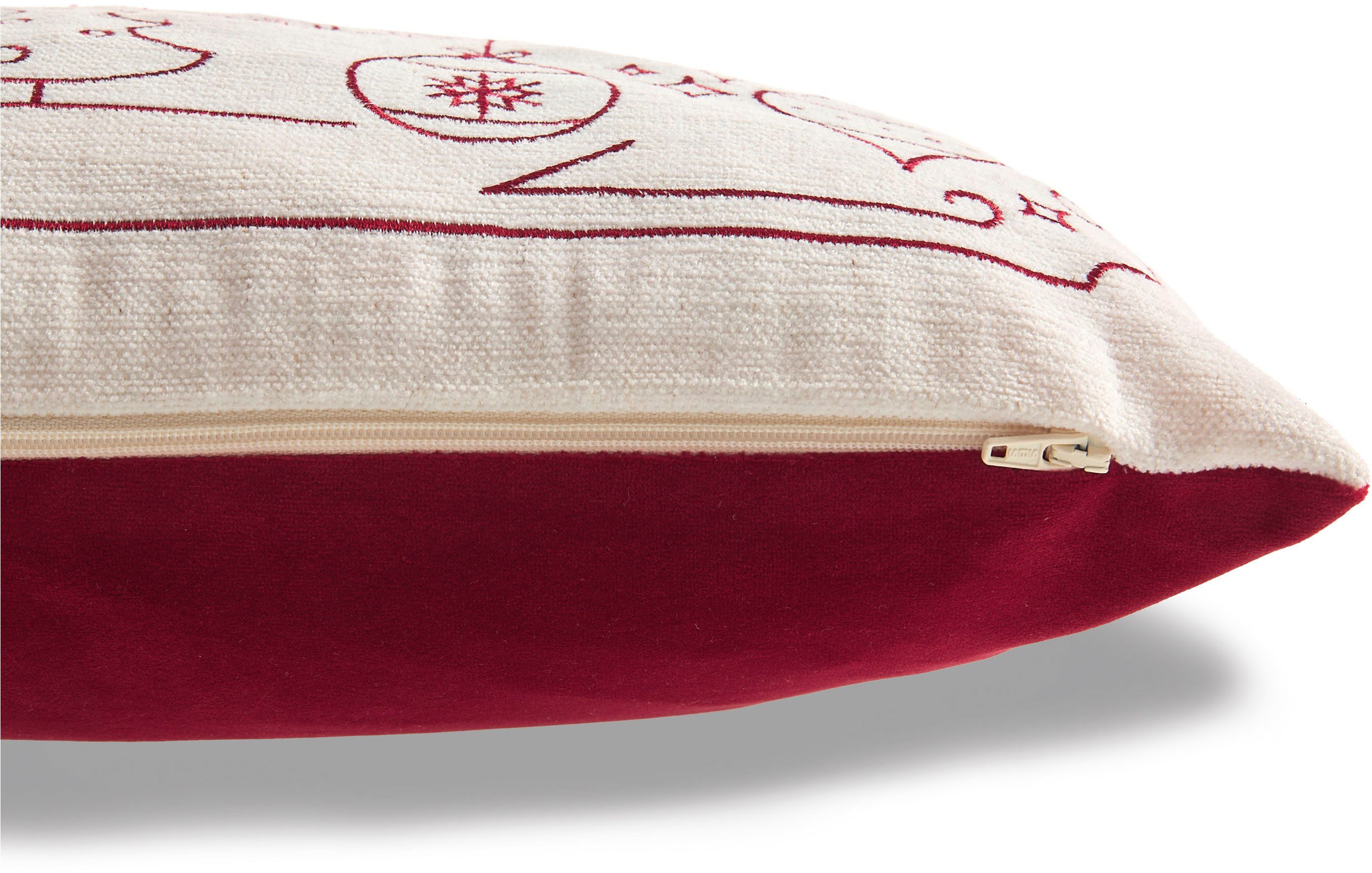 TOM TAILOR HOME Dekokissen Christmas, bestickt