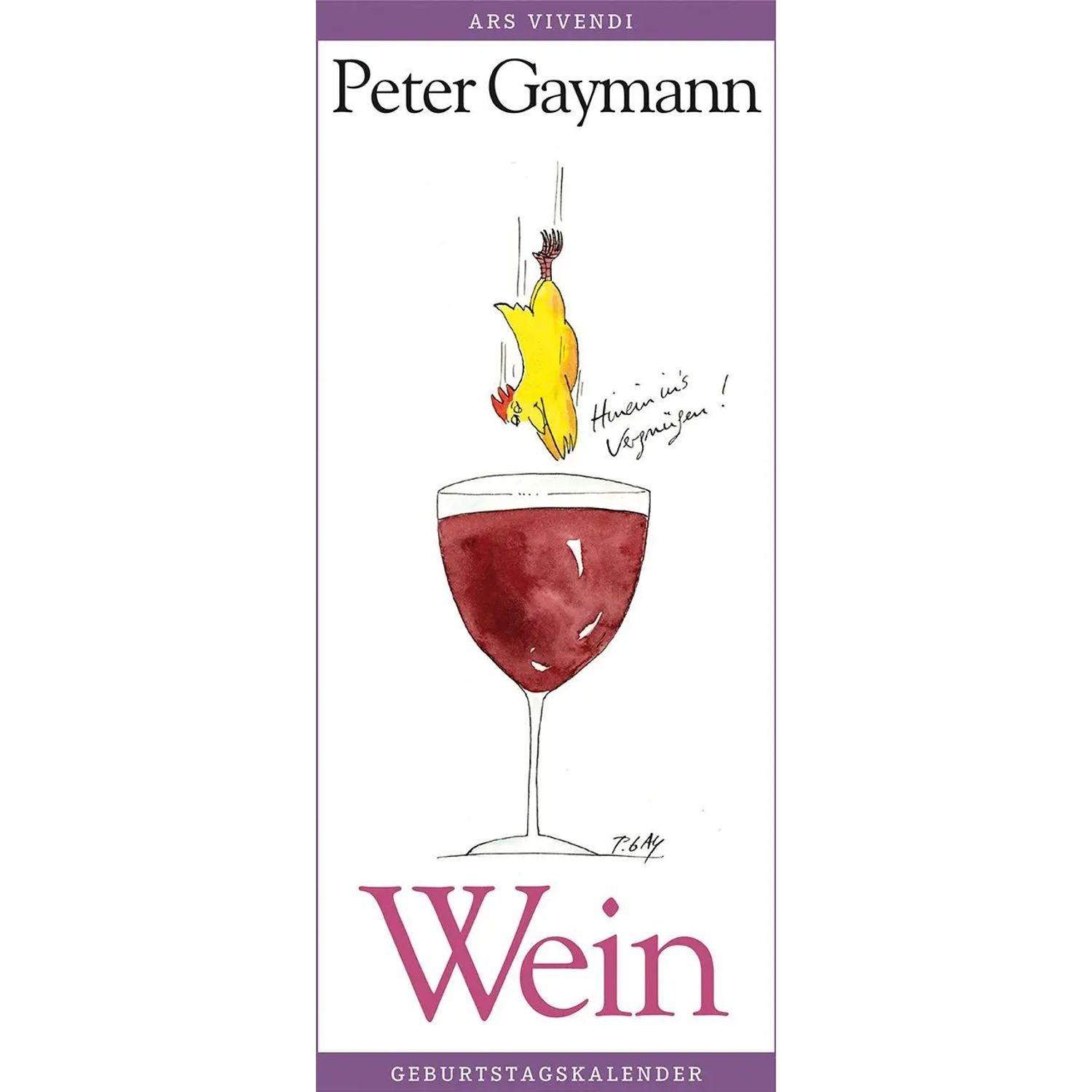 ars vivendi Wandkalender Geburtstagskalender Wein