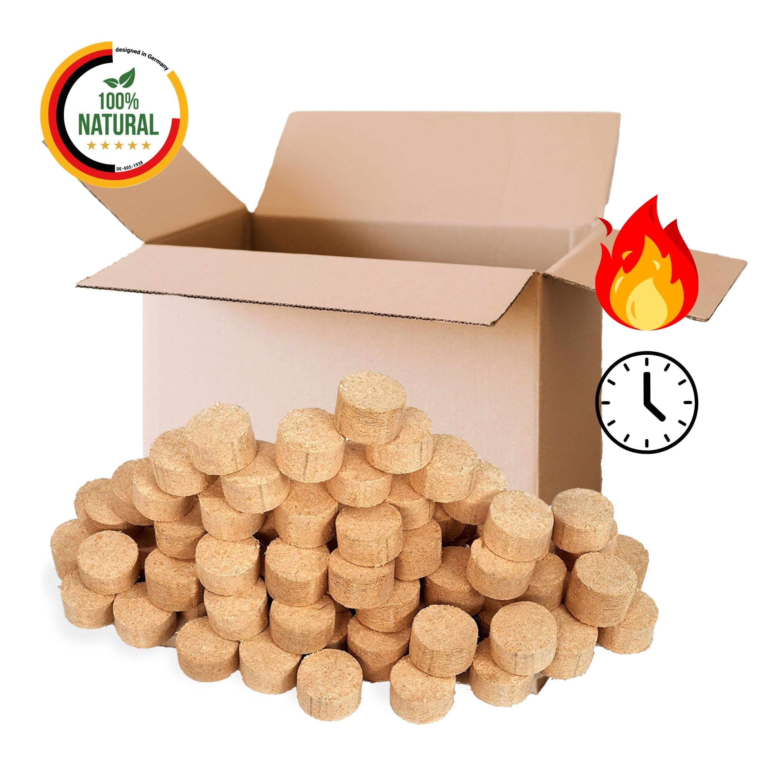 Floranica Kaminholz Gepresste 100% Holzbriketts Hohe Brennwert Raucharm, 20 günstig online kaufen