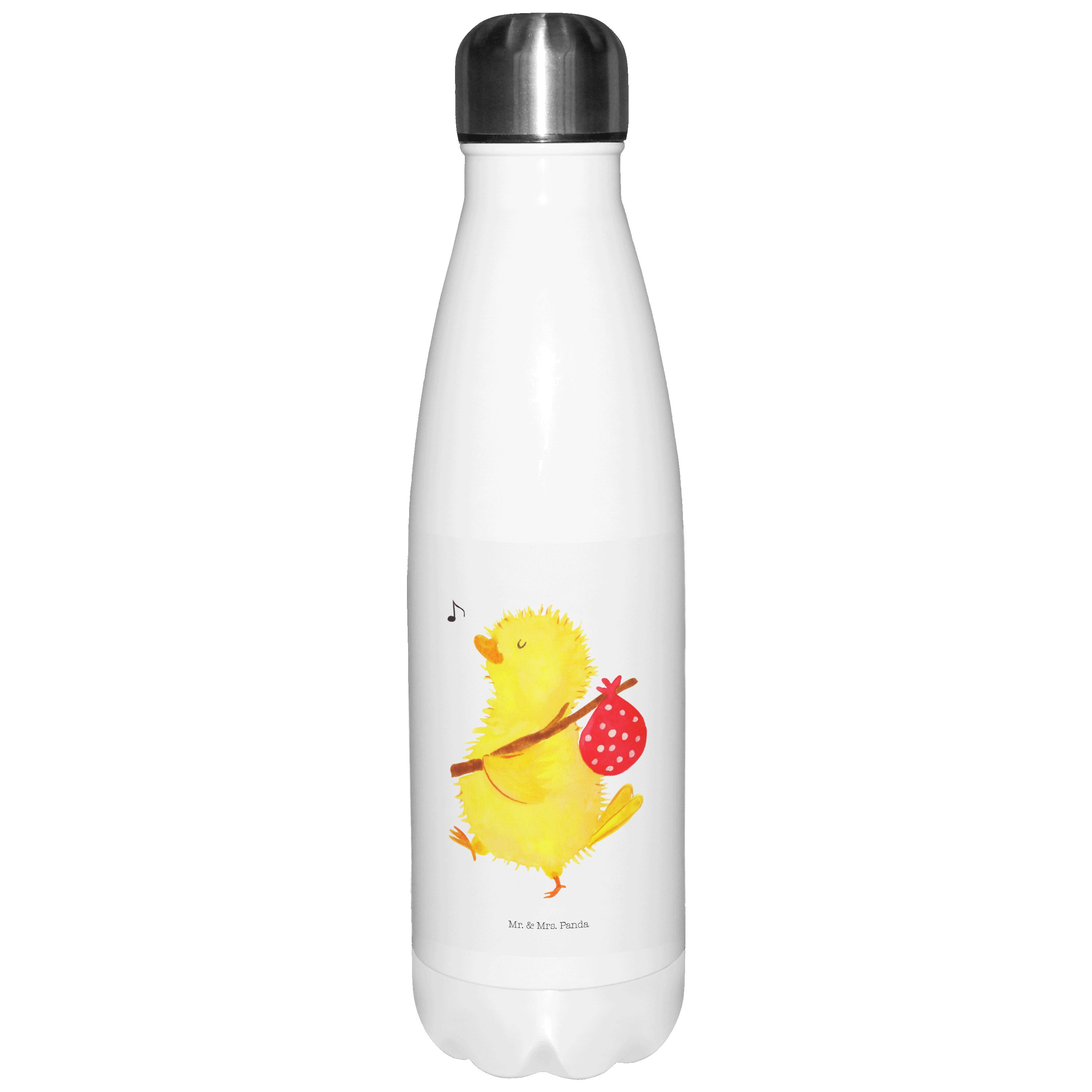 Mr. & Mrs. Panda Thermoflasche Küken Wander - Weiß - Geschenk, Isolierflasche, Ostergrüße, Ostern, E, Einzigartige Geschenkidee