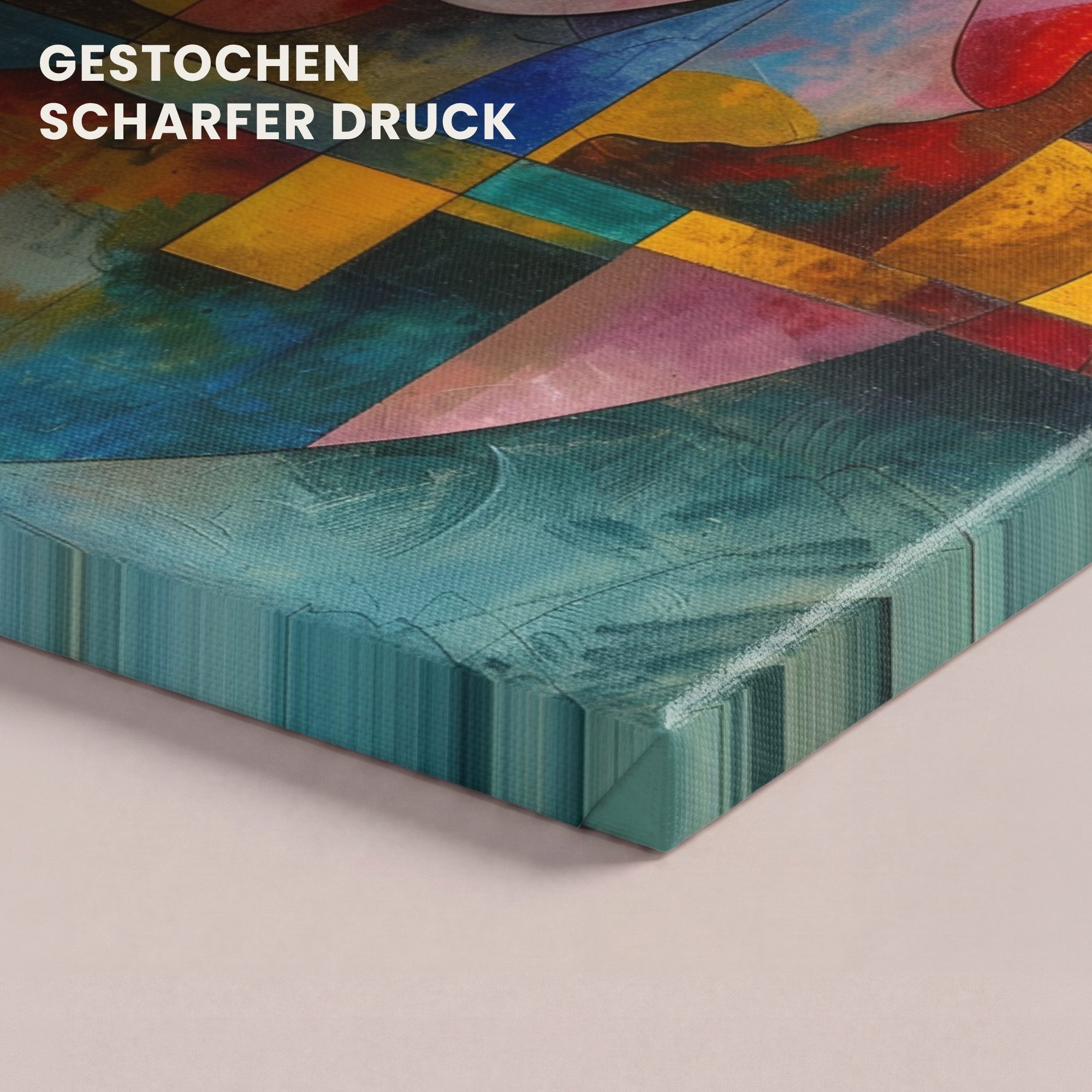 OneMillionCanvasses® Leinwandbild Kunst - Abstrakt - Ästhetisch - Farbenfroh - Kunst, Fotodruck (1 St), Leinwand Bilder Klein, Wand Dekoration Aesthetic 30x20 c – Bild 3 von 5
