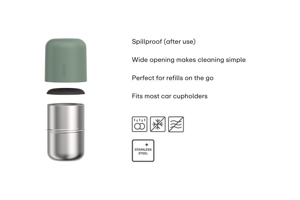 Mepal Coffee-to-go-Becher Mepal Ellipse 300 ml Kaffeebecher to go - Nordic sage