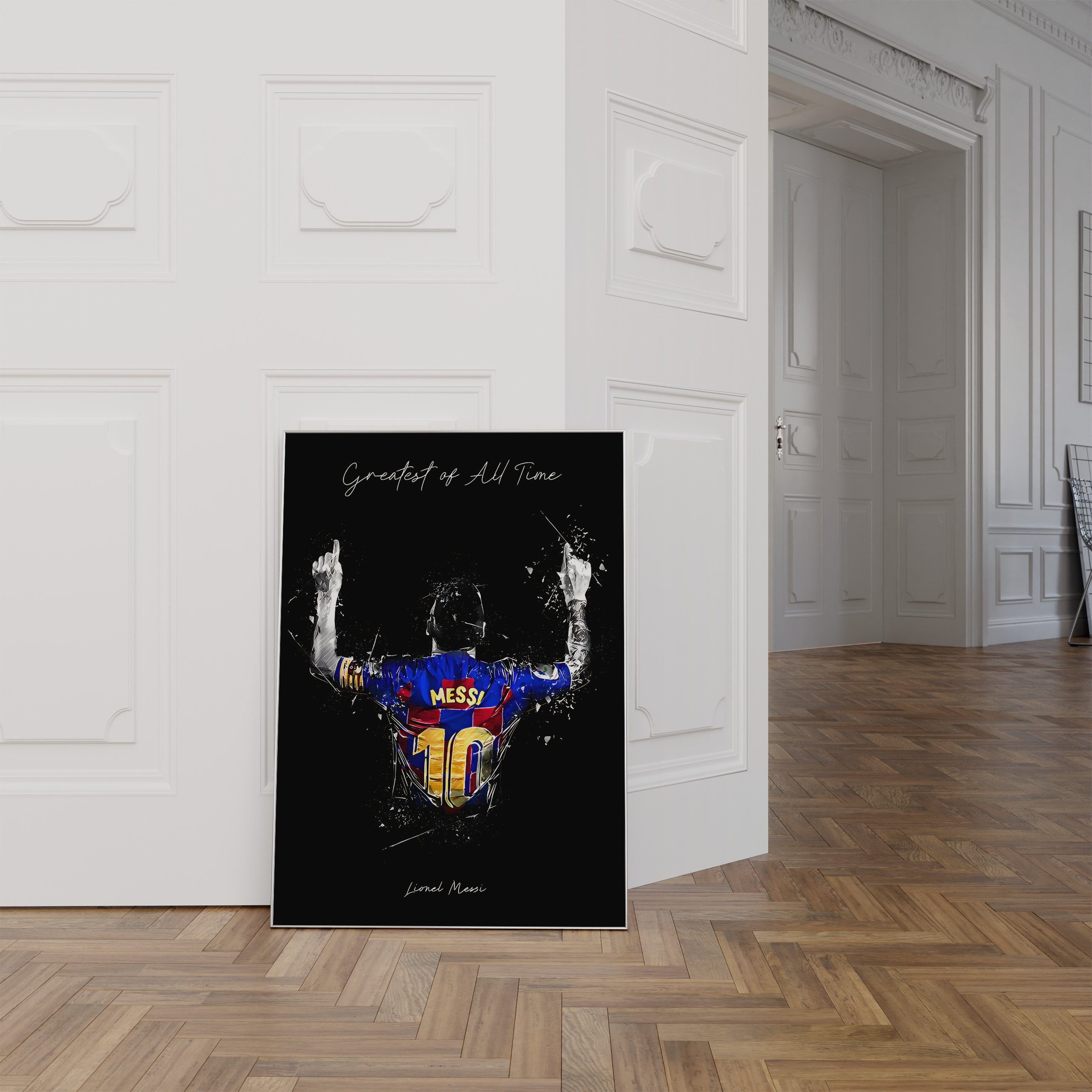 JUSTGOODMOOD Poster Premium ® Lionel Messi Poster · The Greatest of all time · ohne Rahmen – Bild 4 von 5
