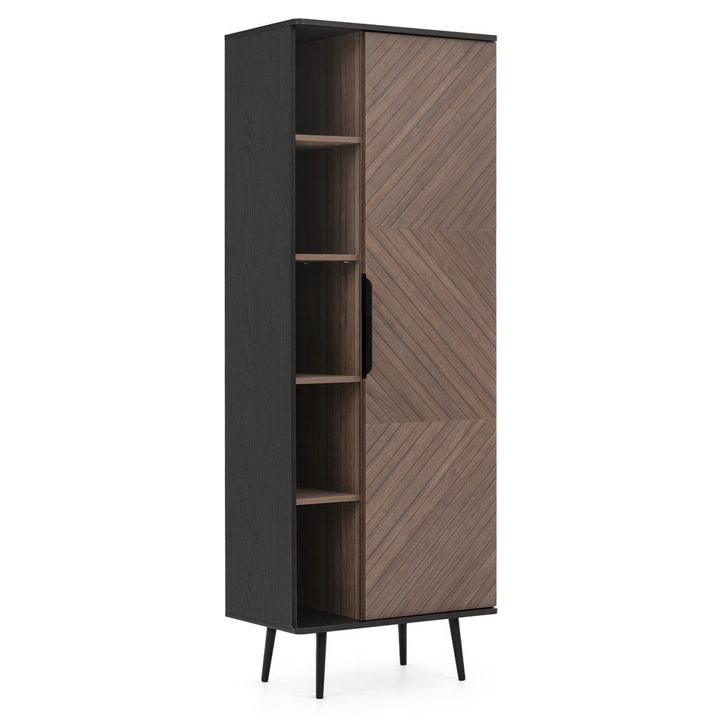 Lomadox Vitrine PRETORIA-132 Regalschrank, Wohnzimmerschrank, graphit, günstig online kaufen