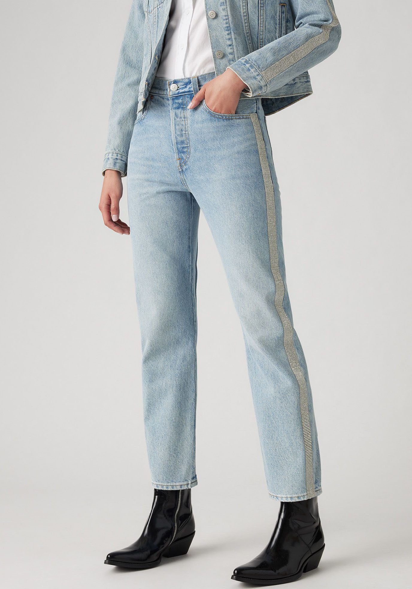 Levi's® 7/8-Jeans 501 CROP mit Glitzerdetails günstig online kaufen