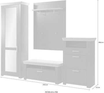 set one by Musterring Garderoben-Set GA York Kombi 60, (Set, 4-St), mit Garderobenpaneel
