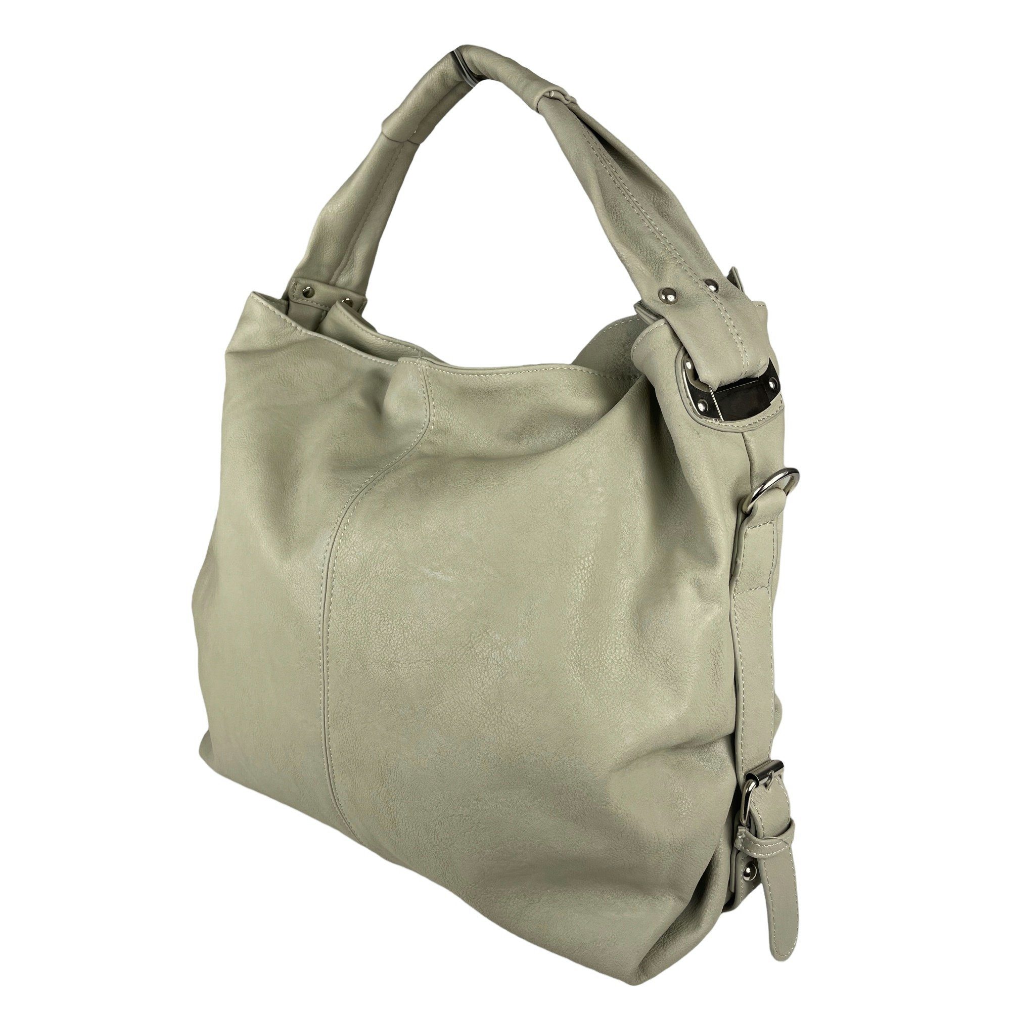 Taschen4life Schultertasche Damen Shopper bag 0266, große Umhängetasche uni günstig online kaufen