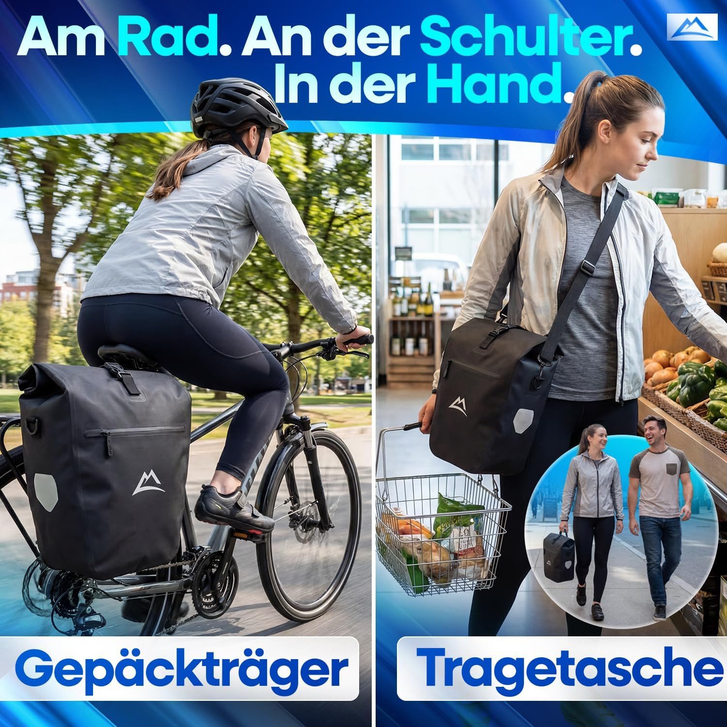 Nextcover Fahrradtasche Nextcover® Fahrradtasche für Gepäckträger