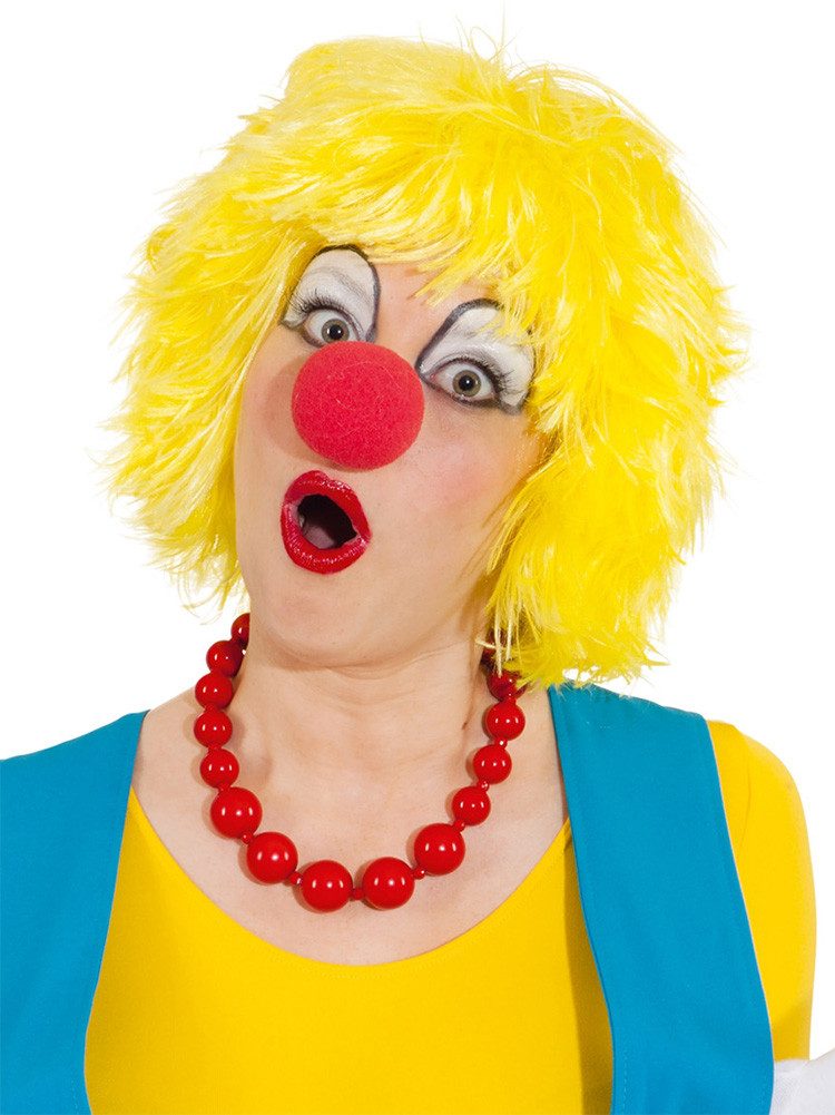 Orlob Kunsthaarperücke Perücke Clown gelb