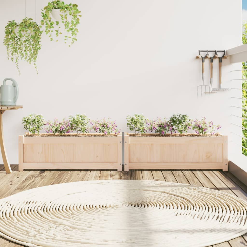vidaXL Blumentopf Pflanzkübel 2 Stk. Massivholz günstig online kaufen